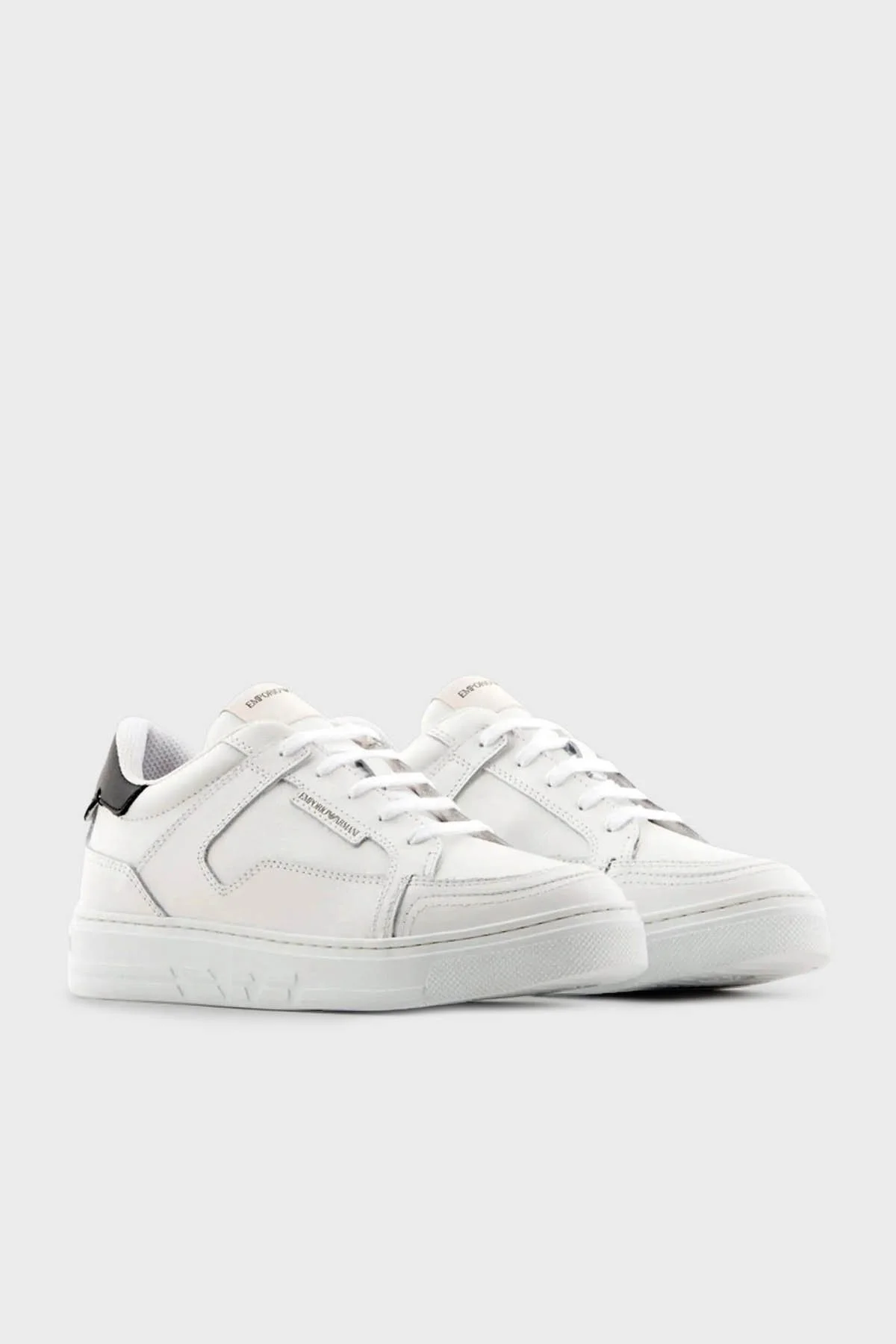 Emporio Armani Hakiki Deri Sneaker Bayan Ayakkabı X3X188 XF724 D611 BEYAZ - 2