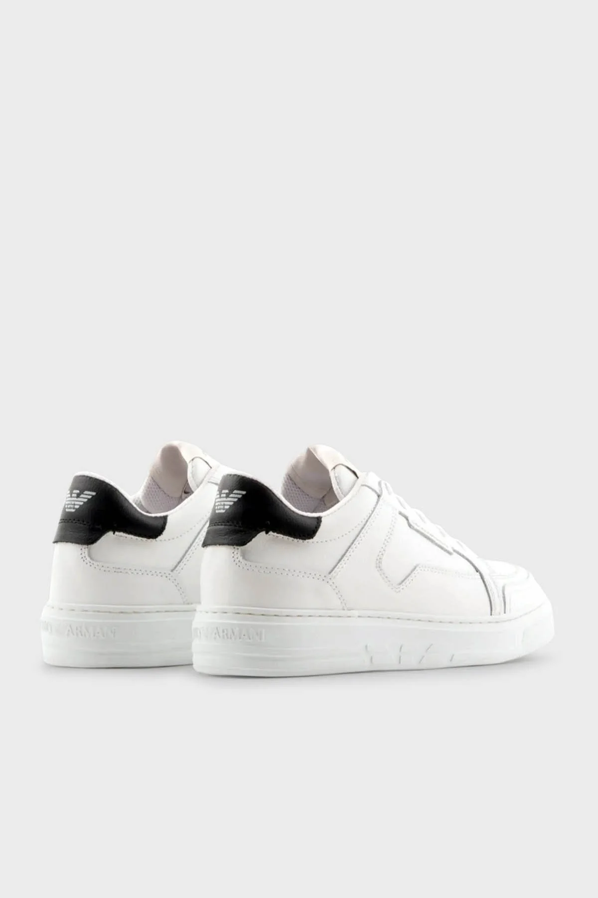 Emporio Armani Hakiki Deri Sneaker Bayan Ayakkabı X3X188 XF724 D611 BEYAZ - 4