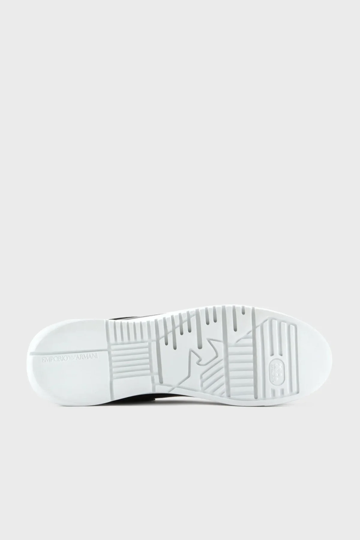 Emporio Armani Hakiki Deri Sneaker Ayakkabı Erkek Gömlek X4X264 XN732 K001 SİYAH - 6