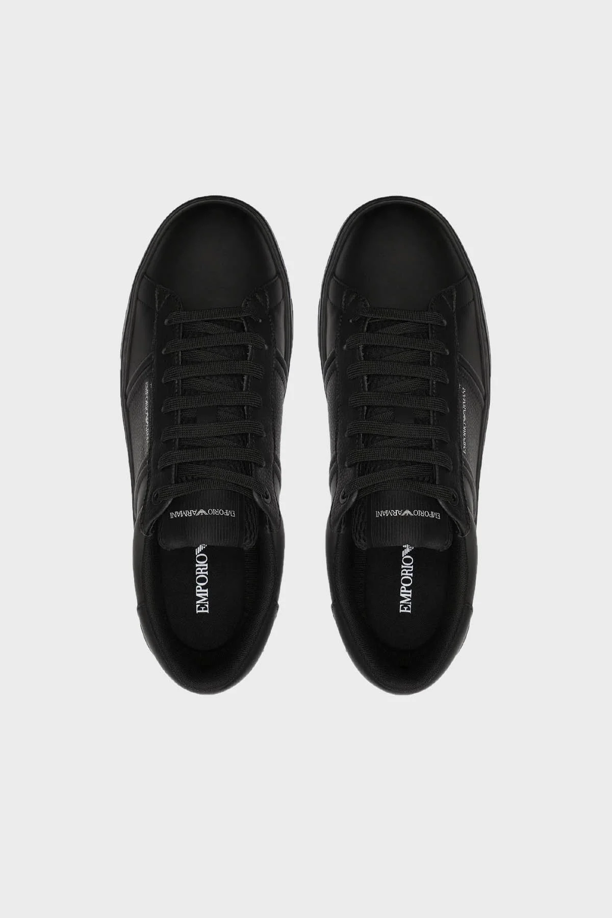 Emporio Armani Hakiki Deri Sneaker Erkek Ayakkabı X4X570 XN840 K001 SİYAH - 4