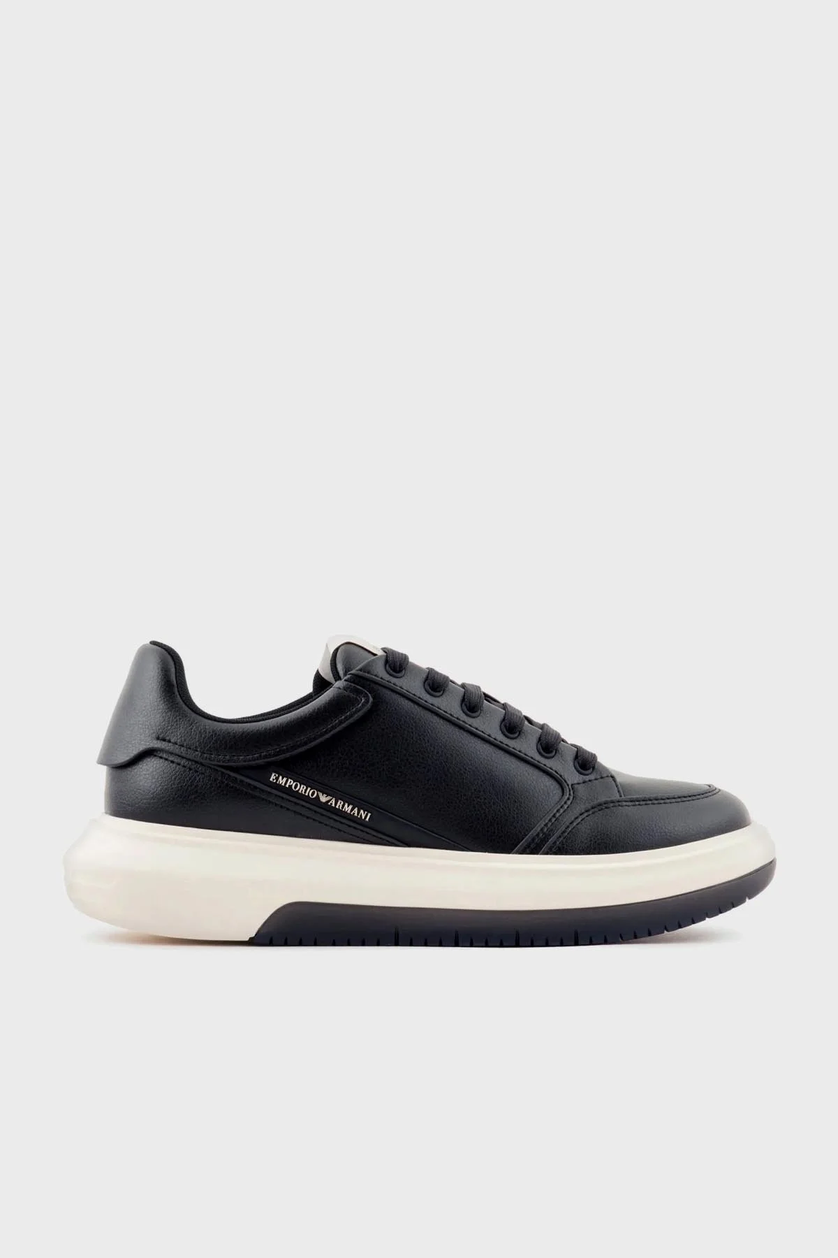 Emporio Armani Hakiki Deri Sneaker Erkek Ayakkabı X4X633 XD404 T038 LACİVERT - 1