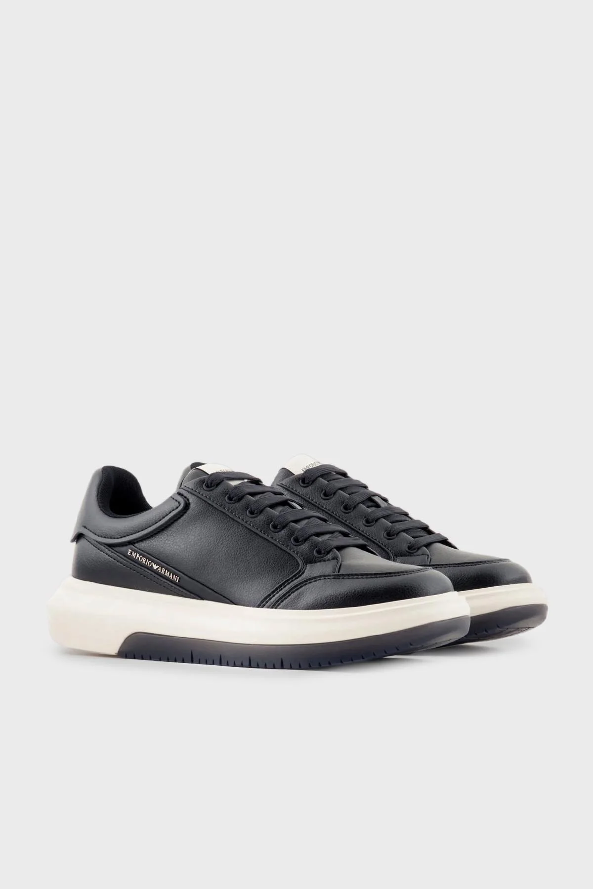 Emporio Armani Hakiki Deri Sneaker Erkek Ayakkabı X4X633 XD404 T038 LACİVERT - 2