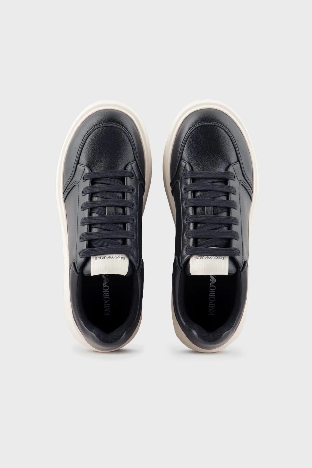 Emporio Armani Hakiki Deri Sneaker Erkek Ayakkabı X4X633 XD404 T038 LACİVERT - 3