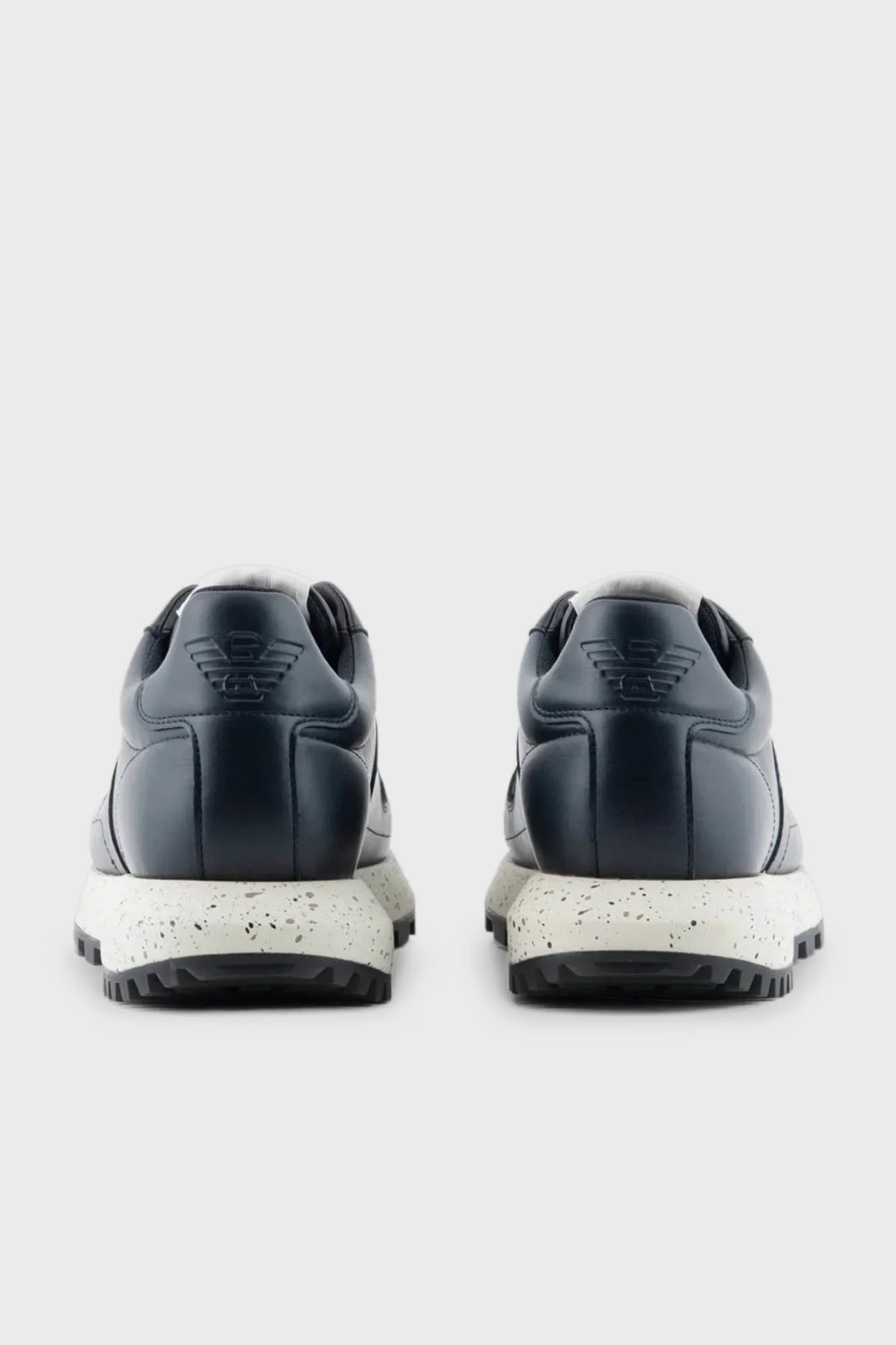 Emporio Armani Hakiki Deri Sneaker Erkek Ayakkabı X4X639 XD382 00285 LACİVERT - 5