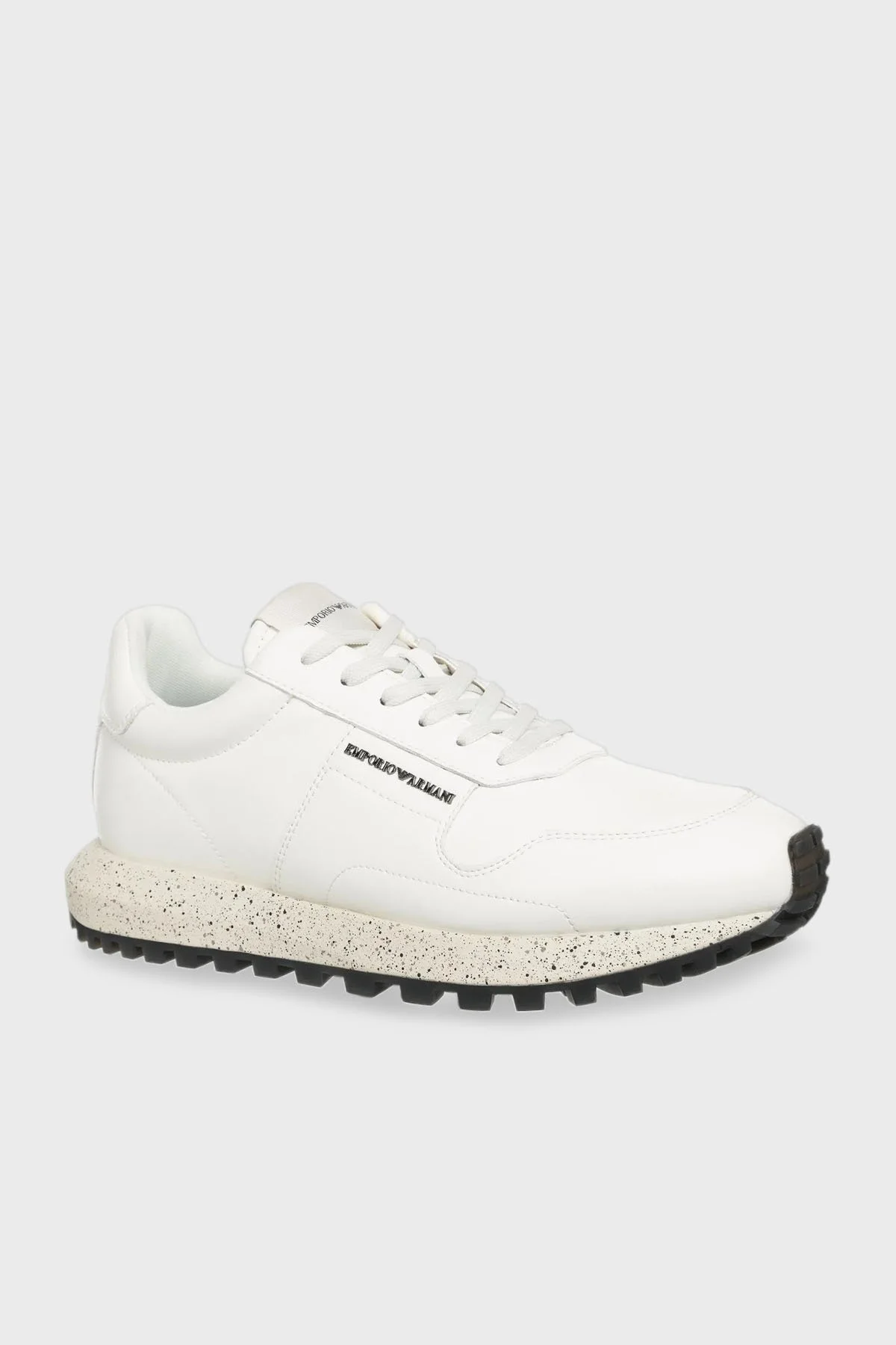 Emporio Armani Hakiki Deri Sneaker Erkek Ayakkabı X4X639 XD382 00894 BEYAZ - 7