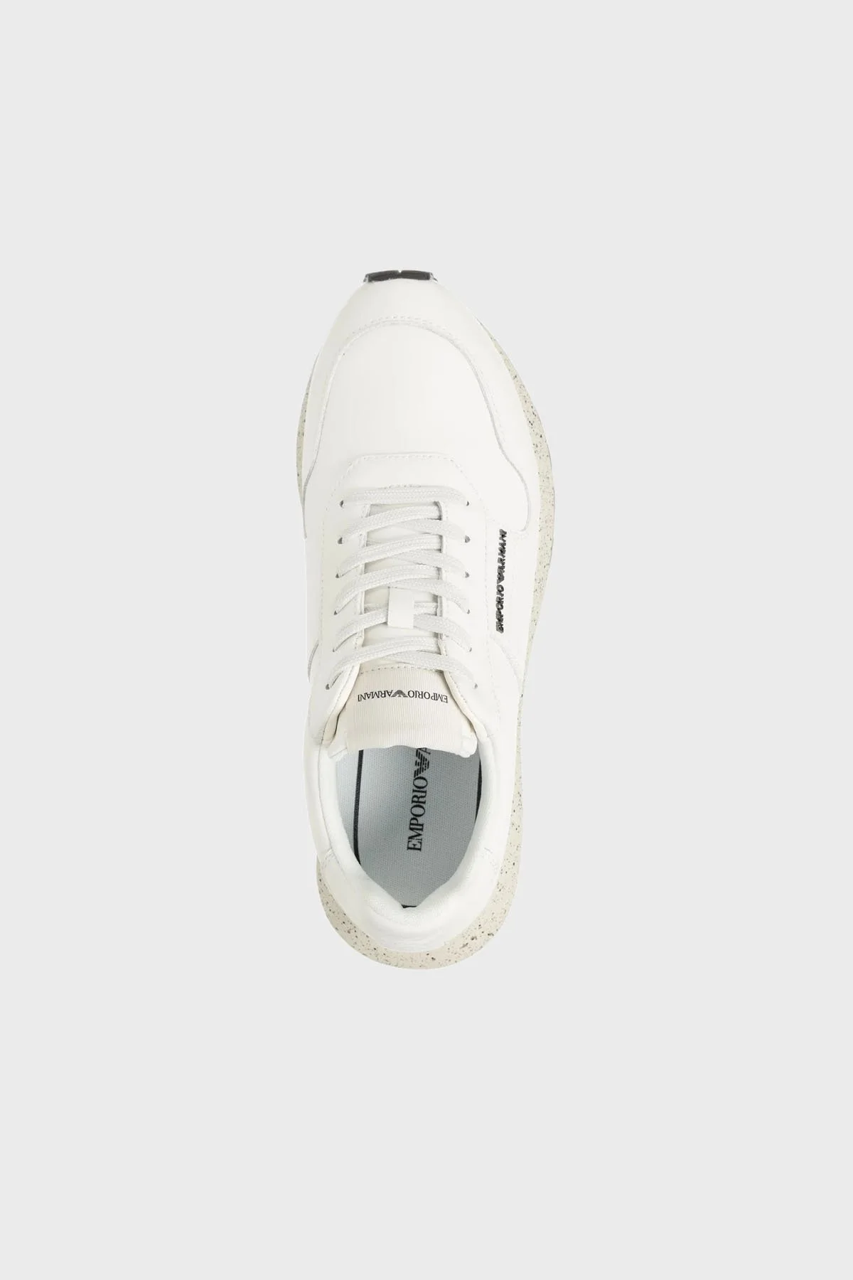 Emporio Armani Hakiki Deri Sneaker Erkek Ayakkabı X4X639 XD382 00894 BEYAZ - 8