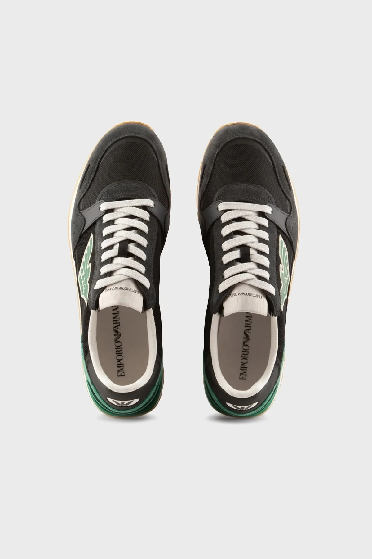 Emporio Armani Hakiki Deri Süet Sneaker Erkek Ayakkabı X4X537 XN730 S701 LACİVERT - 3