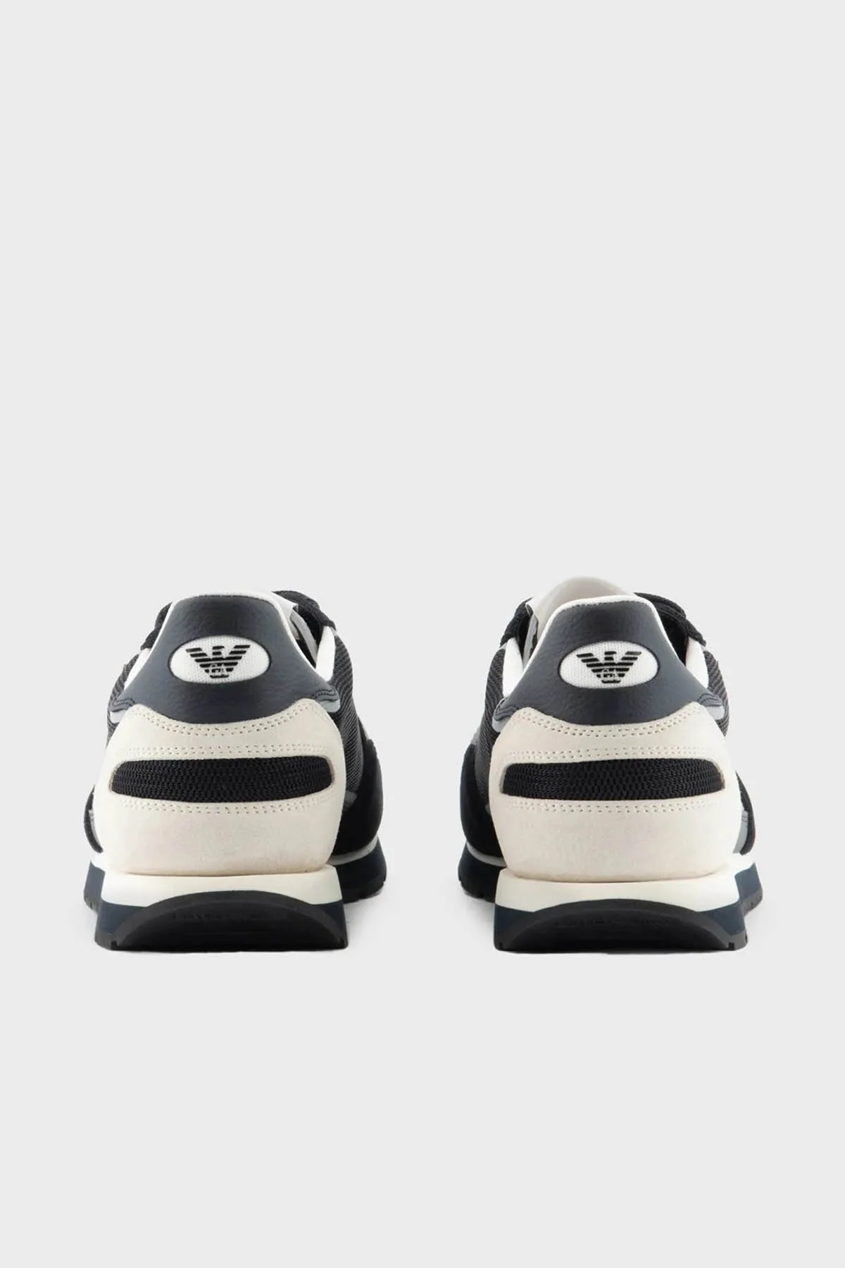 Emporio Armani Hakiki Deri Süet Sneaker Erkek Ayakkabı X4X537 XN730 T409 LACİVERT - 4