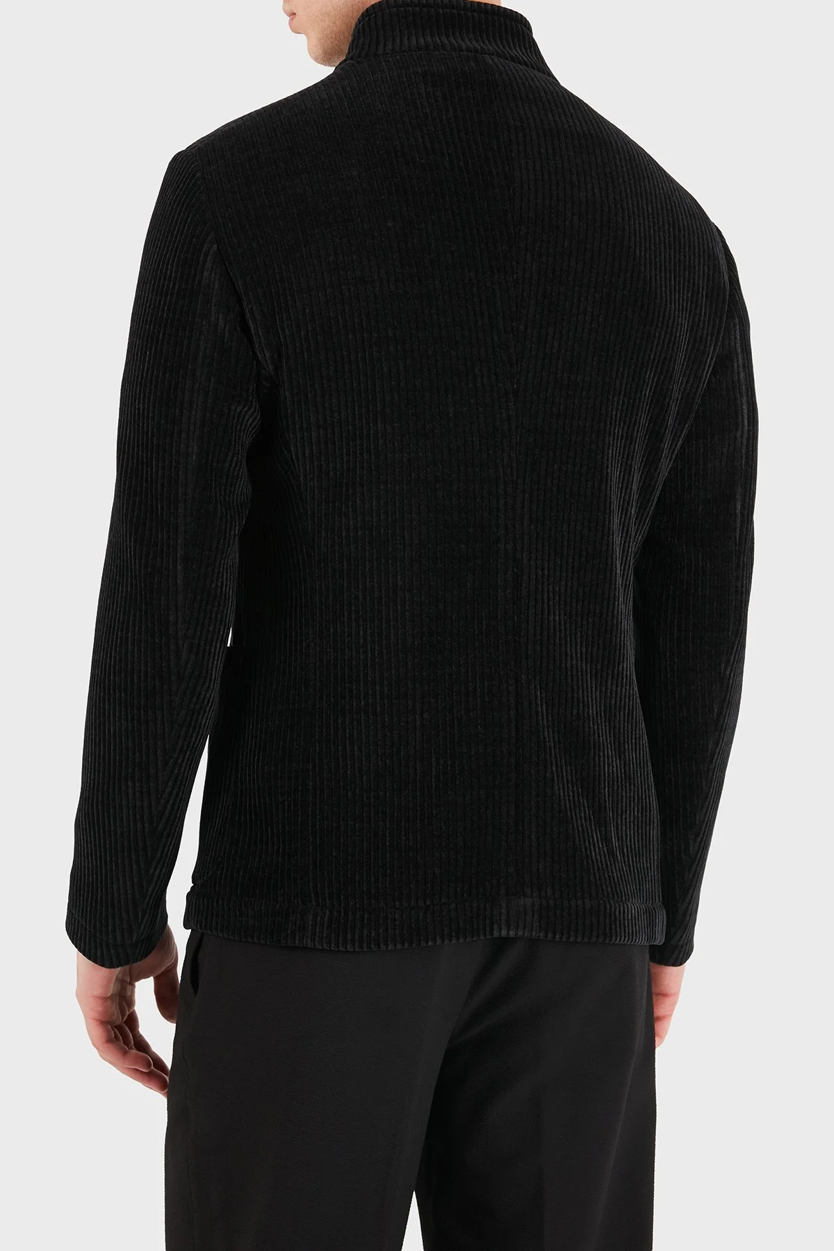 Emporio Armani Hakim Yaka Fermuarlı Astarlı Erkek Ceket EM005607 TE23228 UC001 Siyah - 3