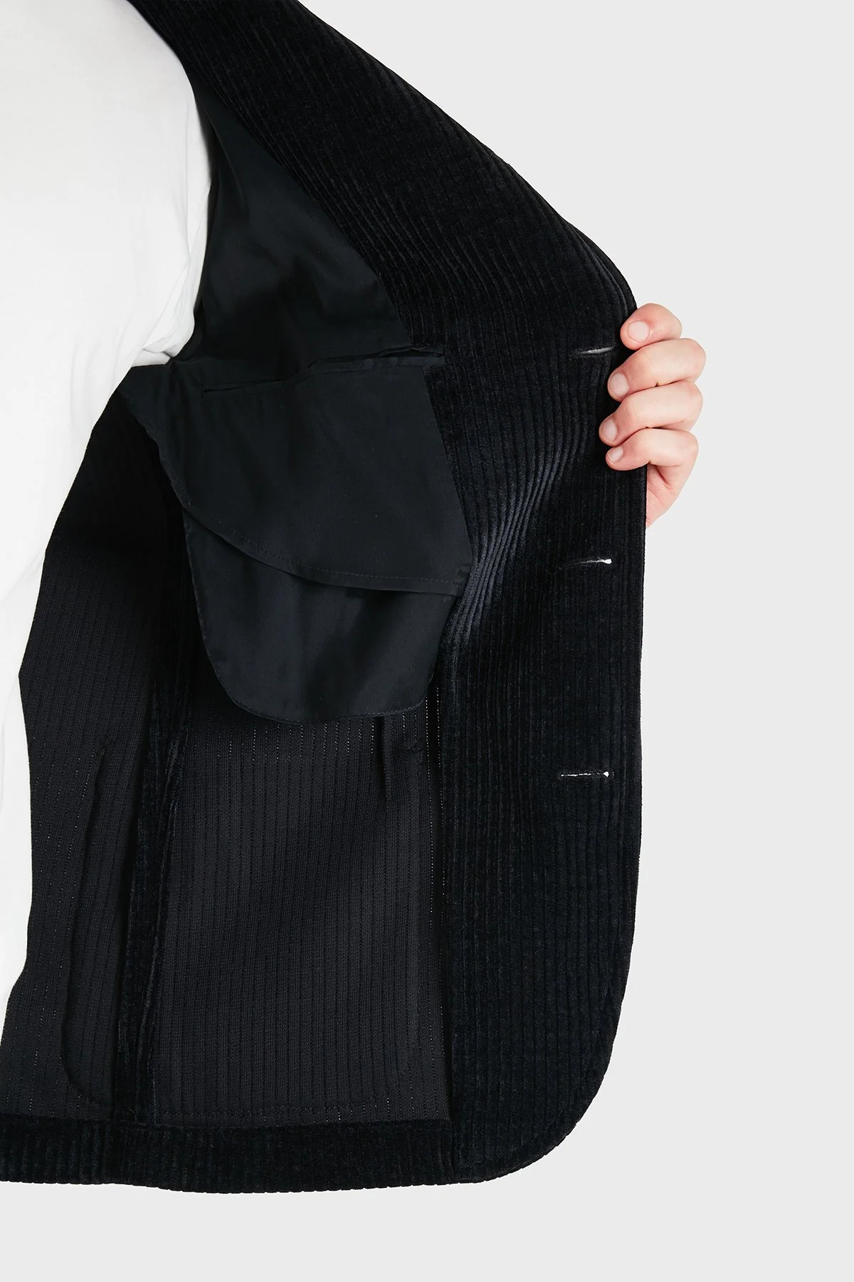 Emporio Armani Hakim Yaka Fermuarlı Astarlı Erkek Ceket EM005607 TE23228 UC001 Siyah - 6