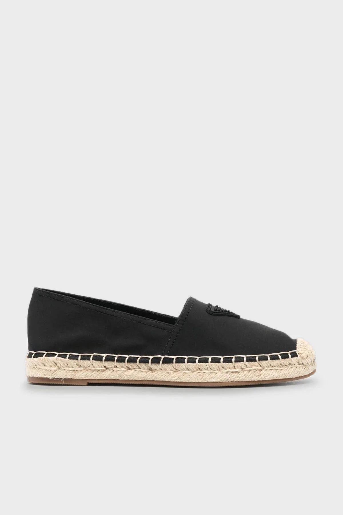 Emporio Armani Hasır Detaylı Espadril Unisex Ayakkabı XVSS03 XN742 K001 SİYAH - 1