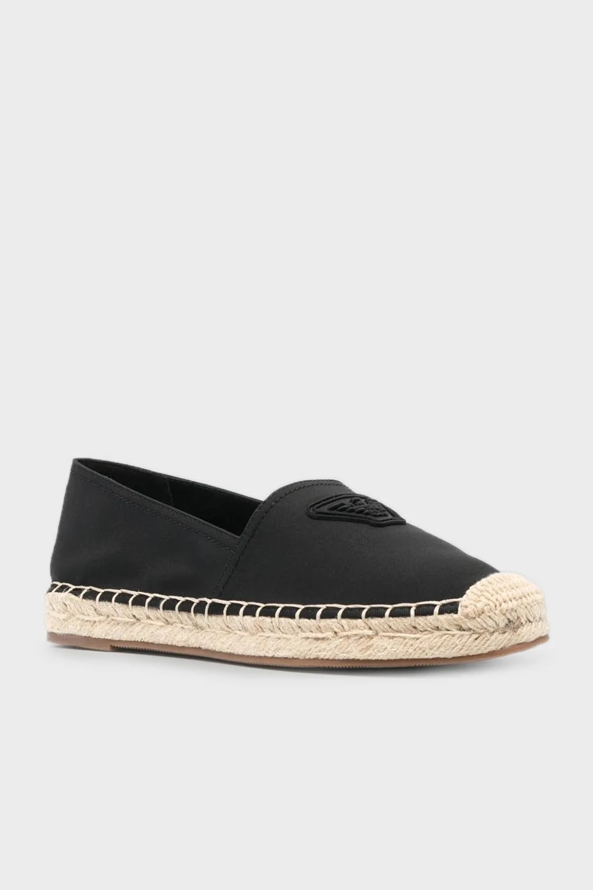 Emporio Armani Hasır Detaylı Espadril Unisex Ayakkabı XVSS03 XN742 K001 SİYAH - 2