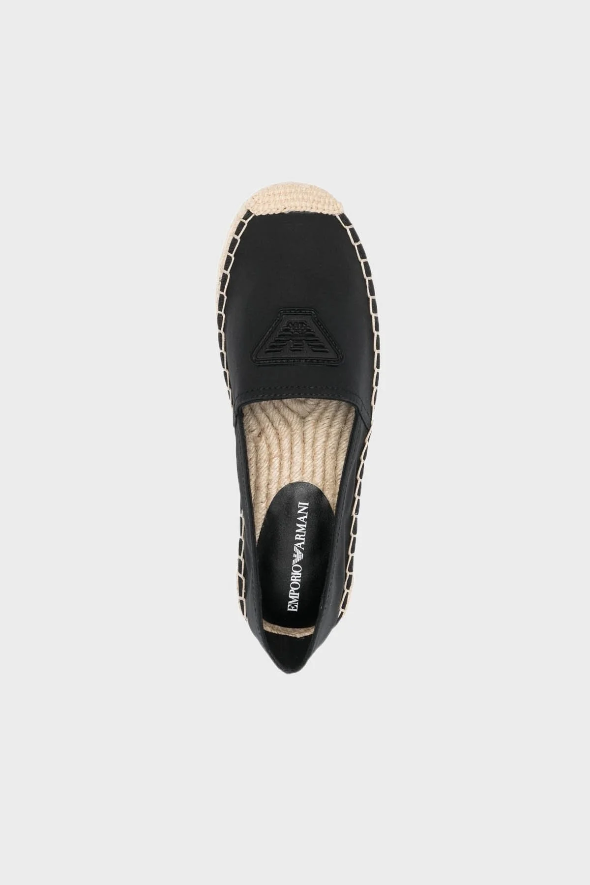 Emporio Armani Hasır Detaylı Espadril Unisex Ayakkabı XVSS03 XN742 K001 SİYAH - 4