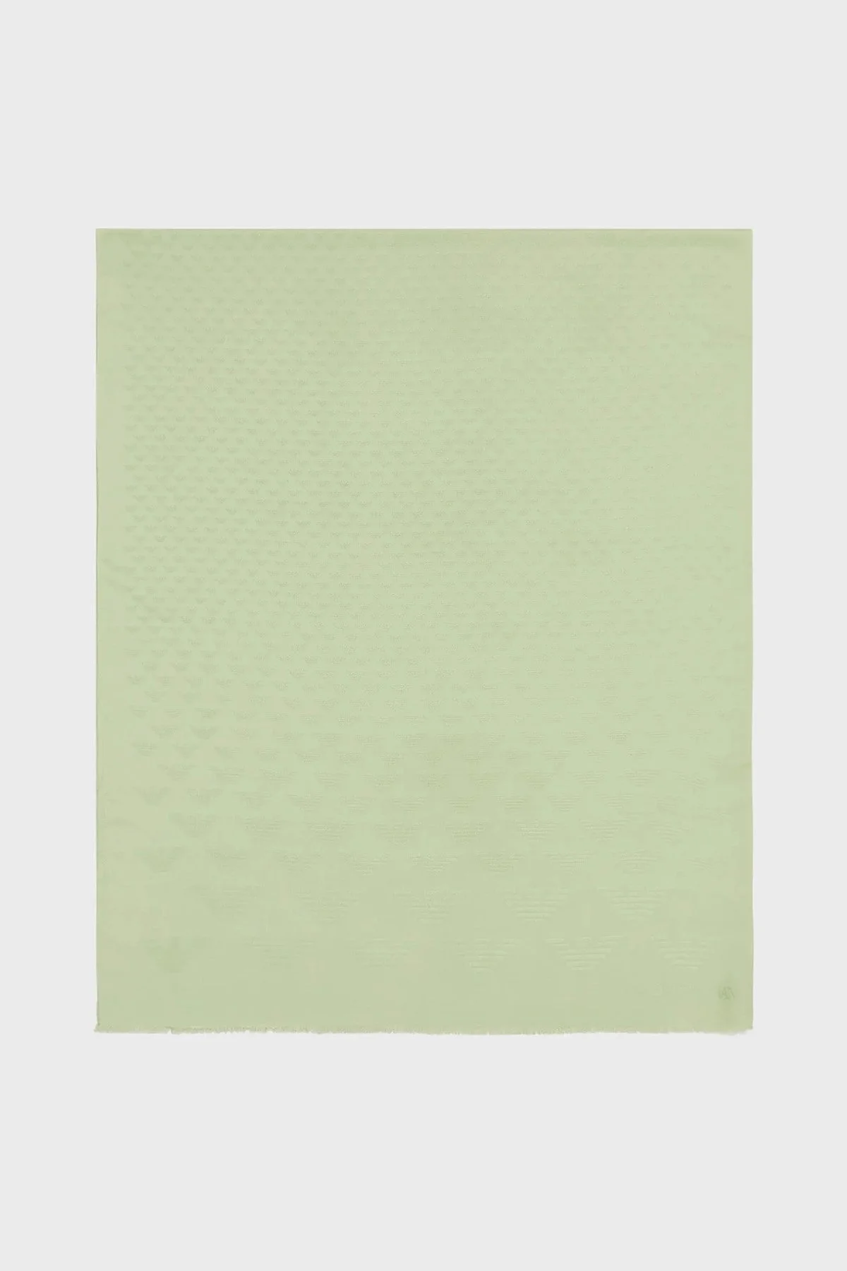 Emporio Armani İpek Karışımlı Logolu 77x180 cm Unisex Şal 625230 3R329 00982 YEŞİL - 1