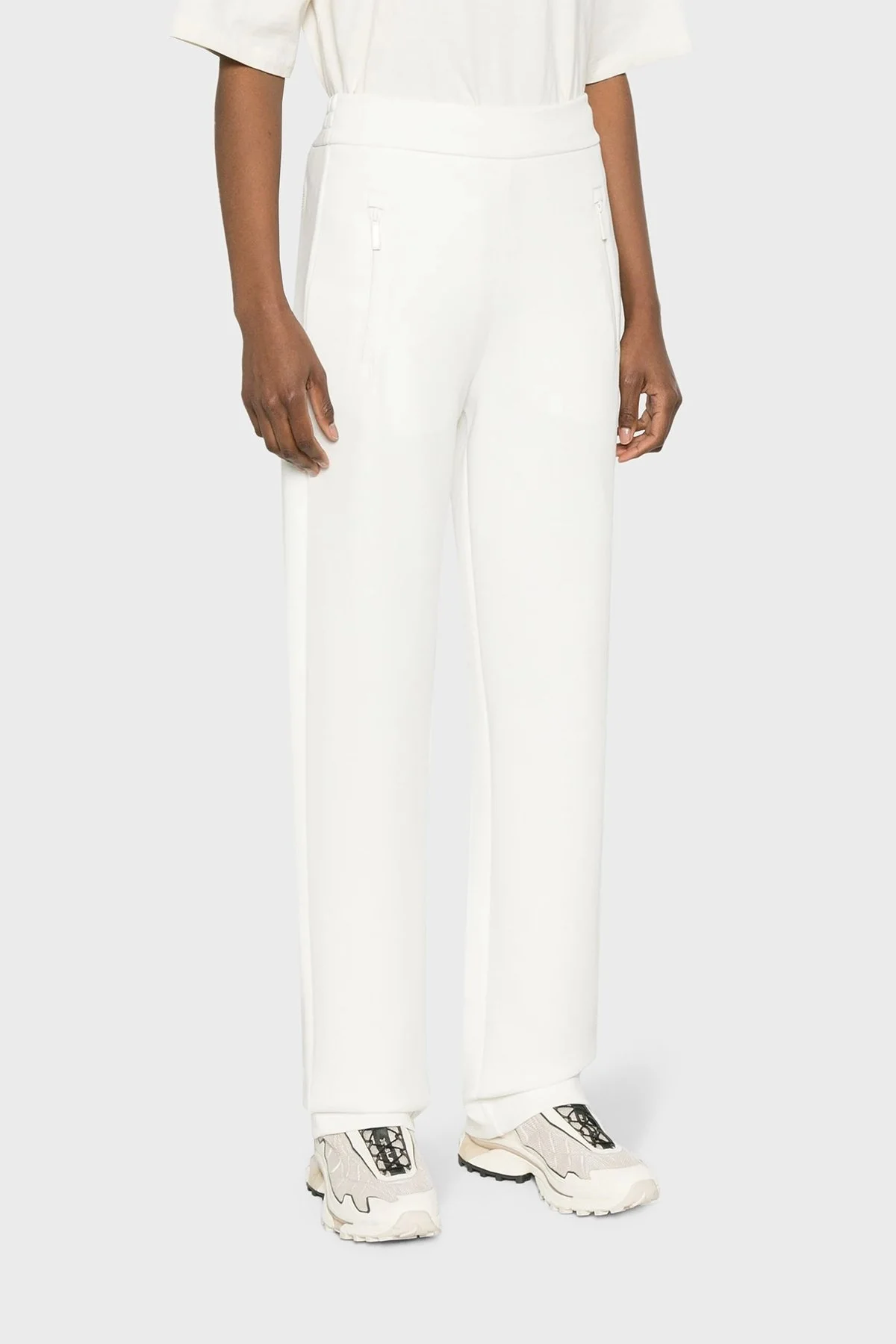 Emporio Armani Isı Yalıtımlı Relaxed Fit Çift Jarse Bayan Pantolon 3D2P6E 1JHSZ 0101 BEYAZ - 7