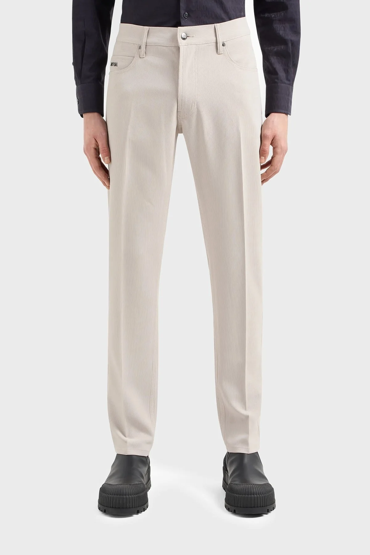 Emporio Armani J05 Streç Pamuklu Normal Bel Regular Fit Jeans Erkek Kot Pantolon 3D1J05 1NPQZ 06G2 BEJ - 1