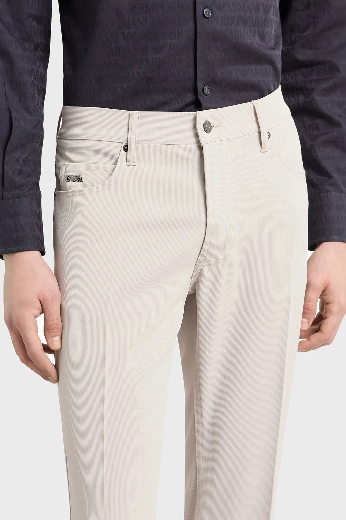 Emporio Armani J05 Streç Pamuklu Normal Bel Regular Fit Jeans Erkek Kot Pantolon 3D1J05 1NPQZ 06G2 BEJ - 4