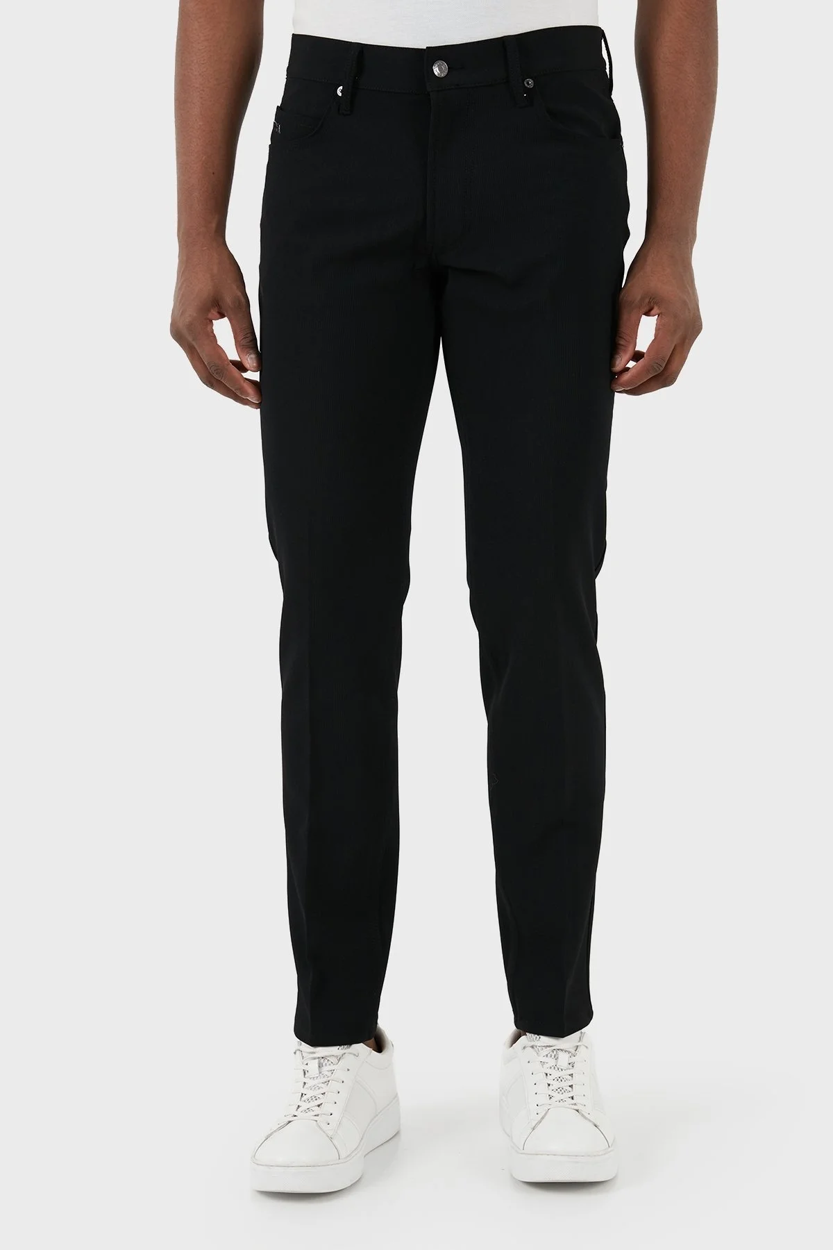 Emporio Armani J05 Streç Pamuklu Normal Bel Regular Fit Jeans Erkek Kot Pantolon 3D1J05 1NPQZ 0999 SİYAH - 2