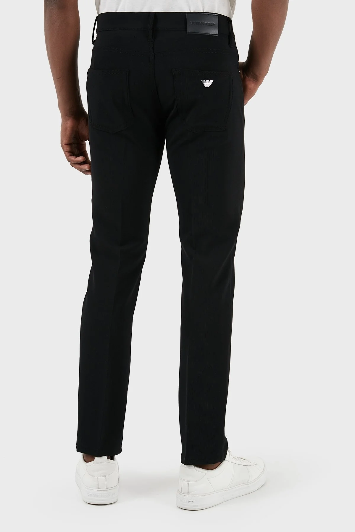 Emporio Armani J05 Streç Pamuklu Normal Bel Regular Fit Jeans Erkek Kot Pantolon 3D1J05 1NPQZ 0999 SİYAH - 3