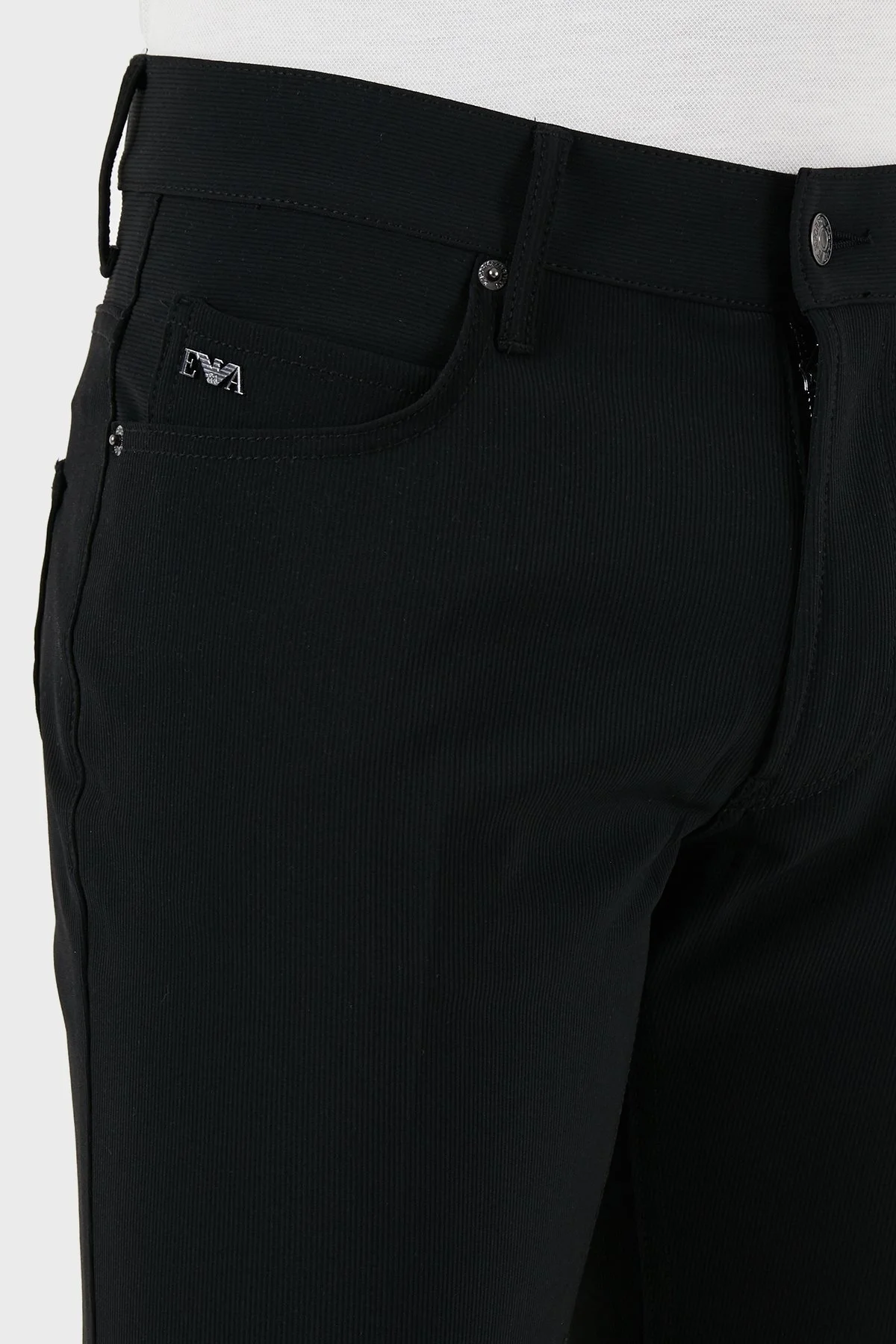 Emporio Armani J05 Streç Pamuklu Normal Bel Regular Fit Jeans Erkek Kot Pantolon 3D1J05 1NPQZ 0999 SİYAH - 5