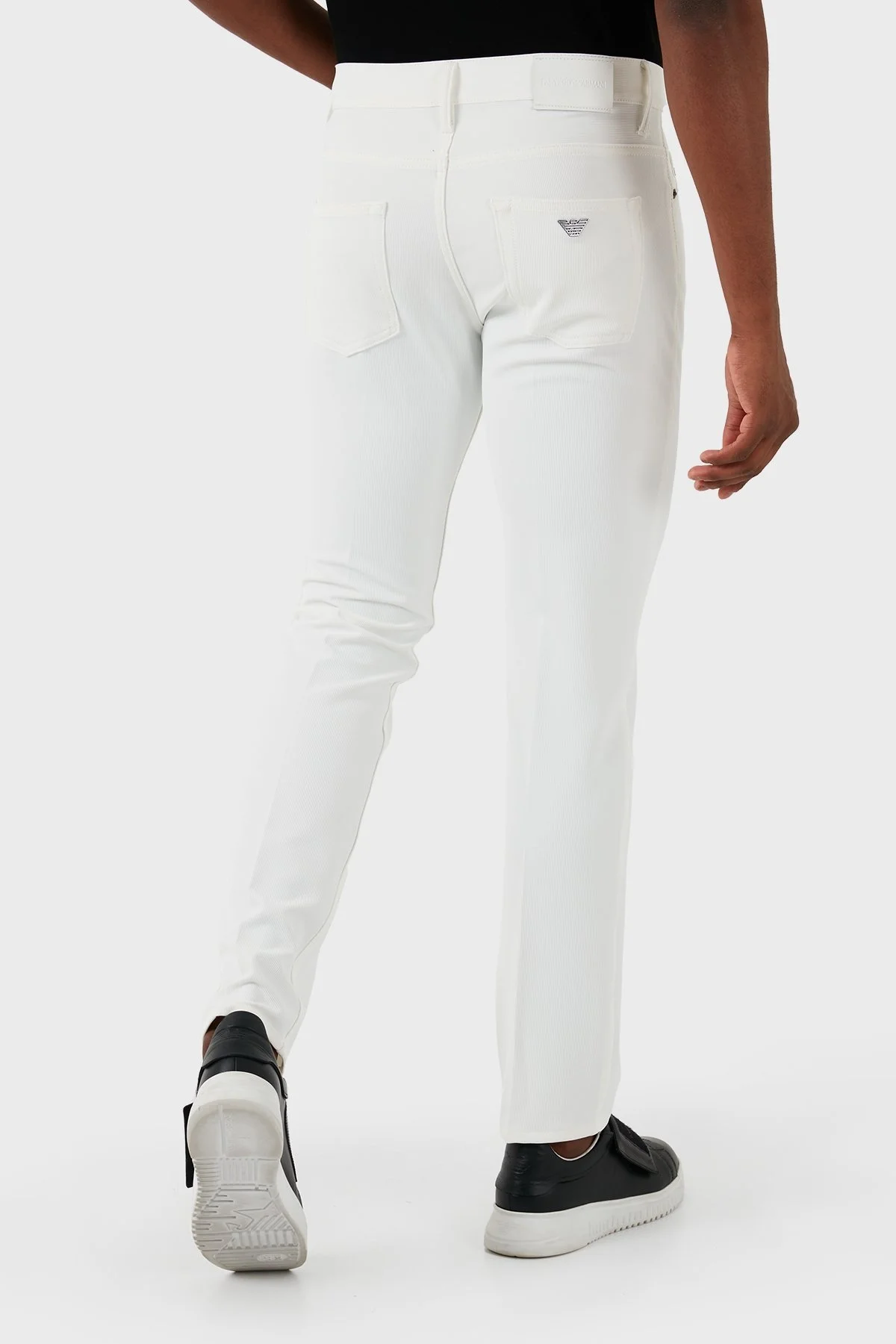 Emporio Armani J05 Streç Pamuklu Regular Fit Jeans Erkek Kot Pantolon 3D1J05 1NPQZ 0101 BEYAZ - 6