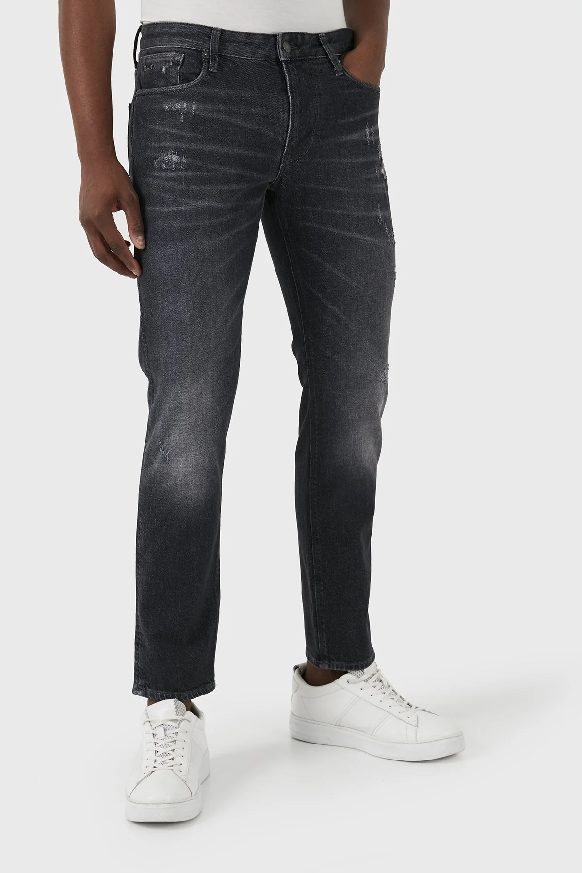 Emporio Armani J06 Düşük Bel Slim Fit Jeans Erkek Kot Pantolon 3D1J06 1D06Z 0007 SİYAH - 3