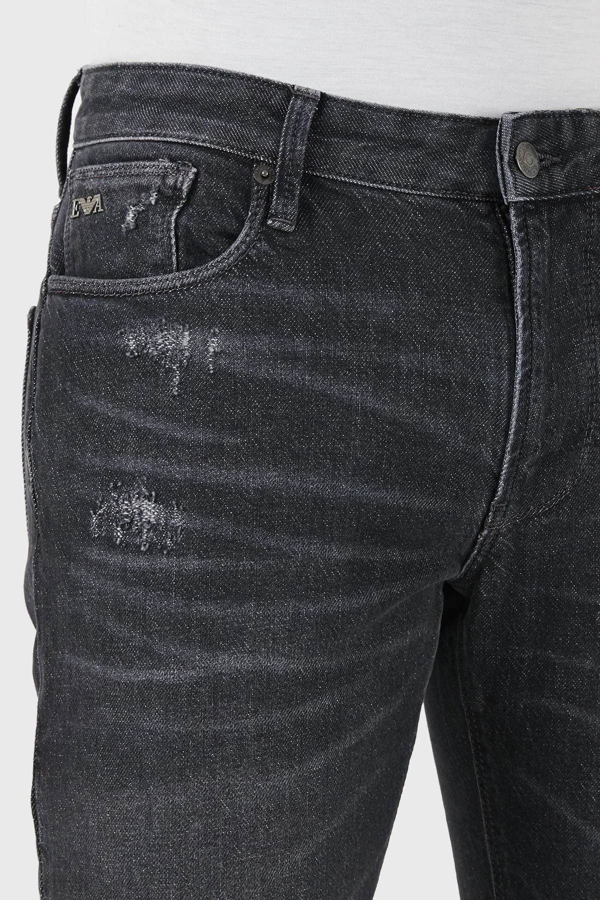 Emporio Armani J06 Düşük Bel Slim Fit Jeans Erkek Kot Pantolon 3D1J06 1D06Z 0007 SİYAH - 4