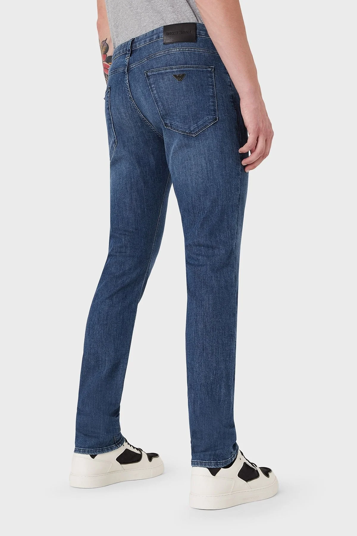 Emporio Armani Slim Fit Cepli Pamuklu J06 Jeans Erkek Kot Pantolon 8N1J06 1D85Z 0942 LACİVERT - 3