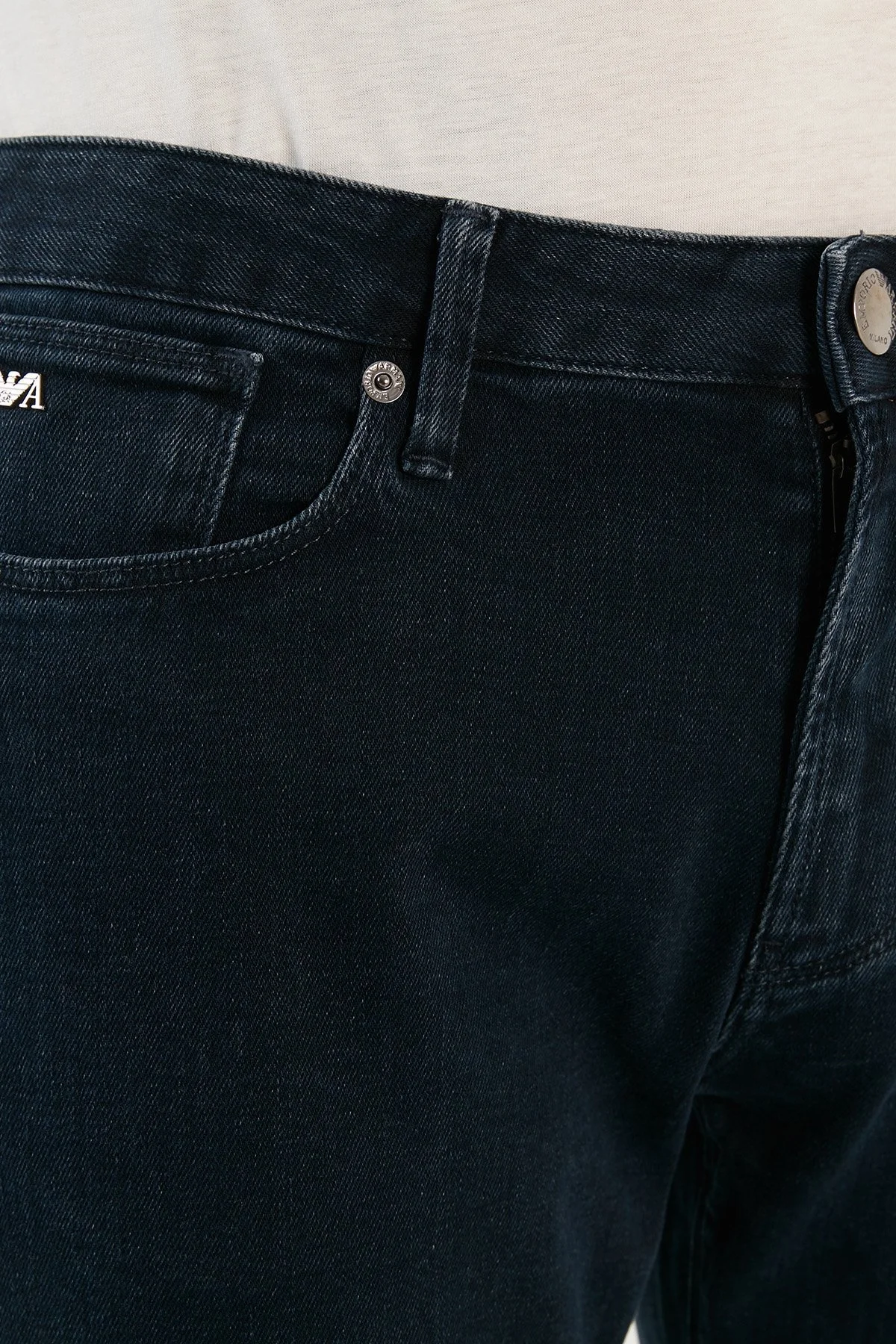 Emporio Armani Slim Fit Cepli Pamuklu J06 Jeans Erkek Kot Pantolon 8N1J06 1G0IZ 0942 LACİVERT - 6