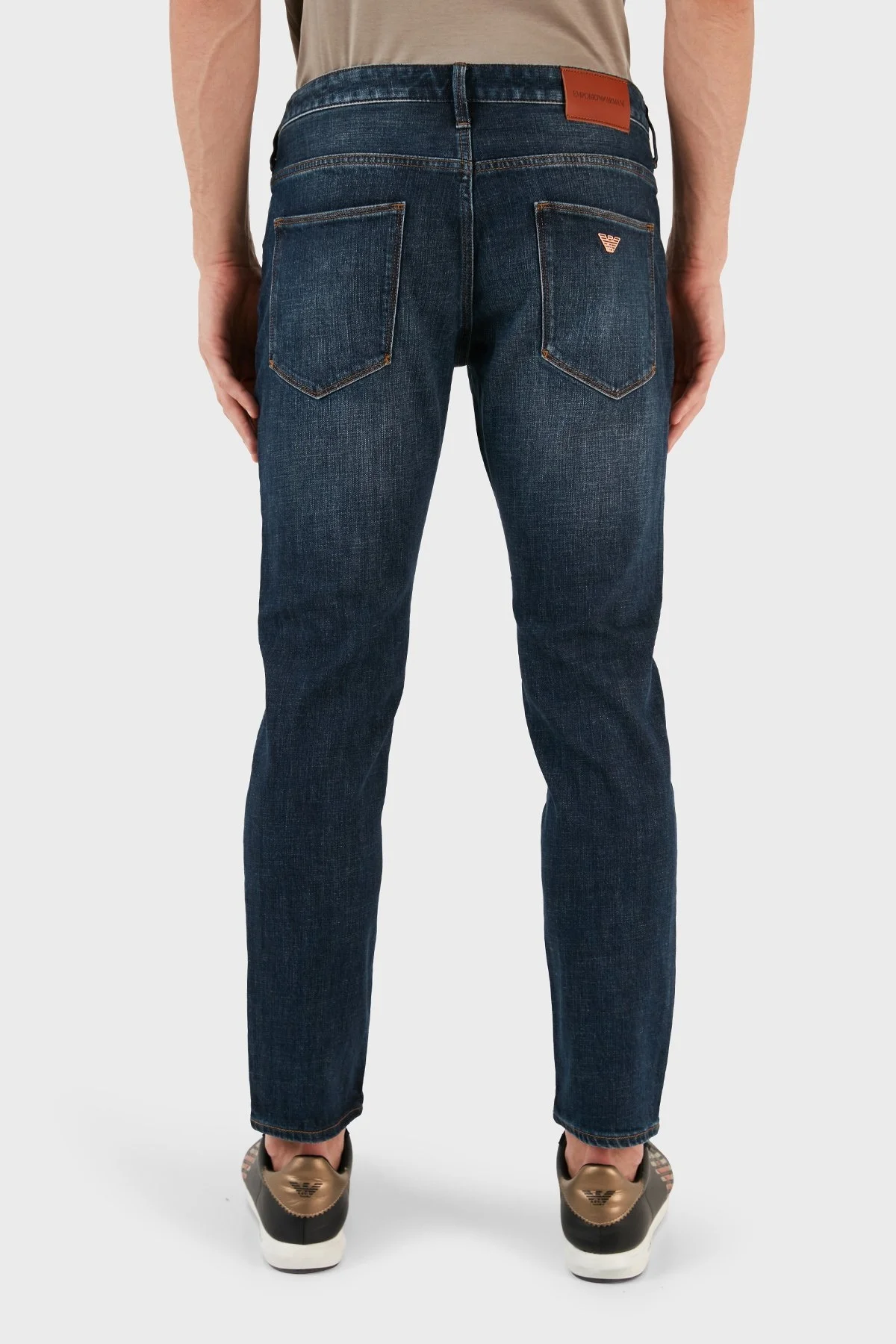 Emporio Armani J06 Pamuklu Düşük Bel Dar Paça Slim Fit Jeans Erkek Kot Pantolon 6R1J06 1DRGZ 0941 MAVİ - 3