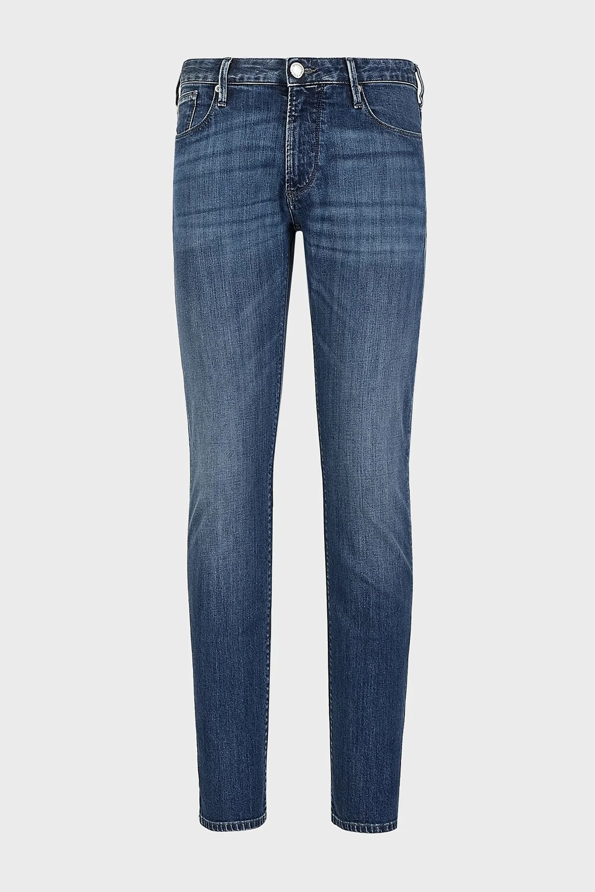 Emporio Armani J06 Pamuklu Düşük Bel Düz Paça Jeans Erkek Kot Pantolon 8N1J06 1D5QZ 0942 MAVİ - 7
