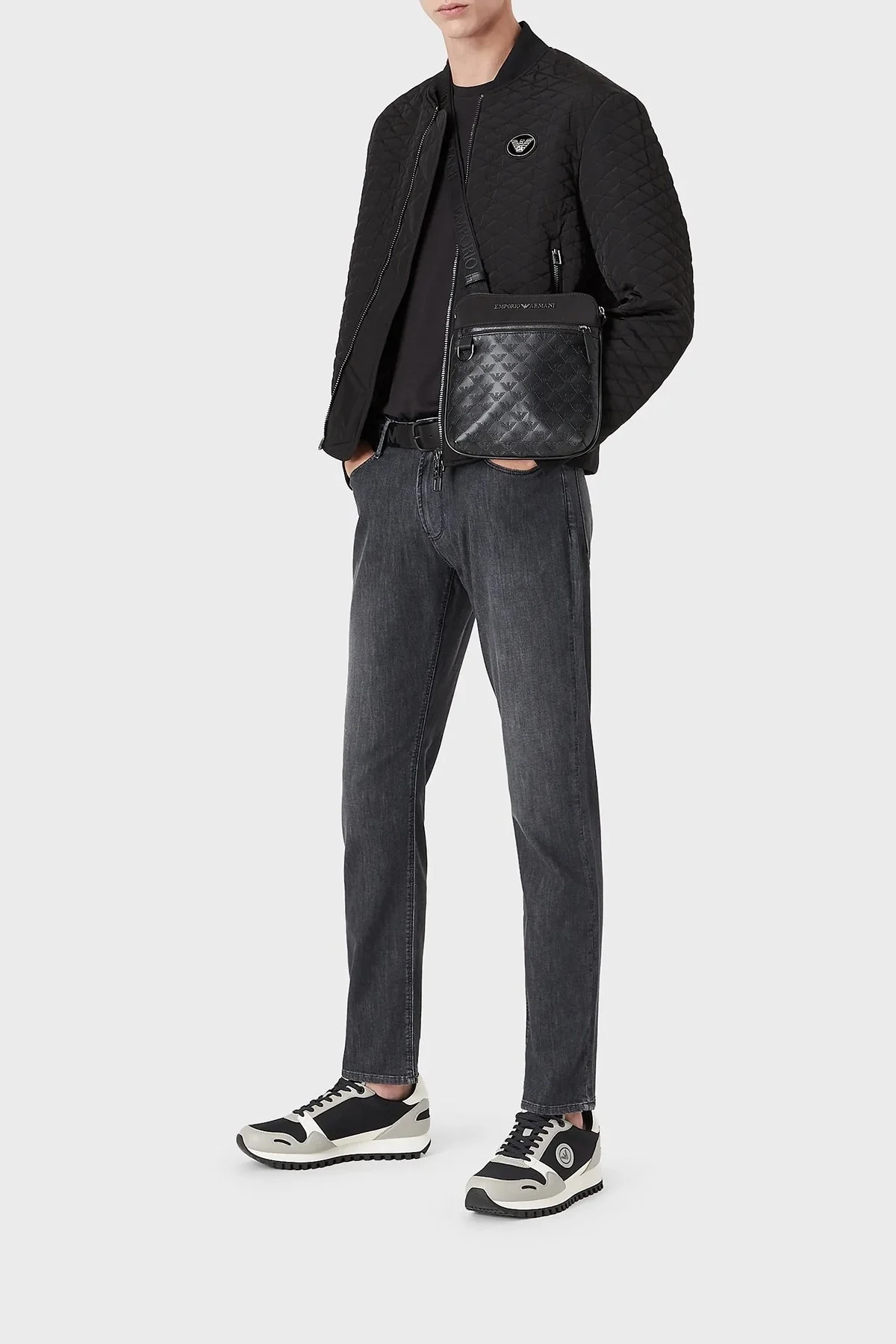 Emporio Armani J06 Pamuklu Düşük Bel Regular Fit Düz Paça Jeans Erkek Kot Pantolon 8N1J06 1D85Z 0006 SİYAH - 2