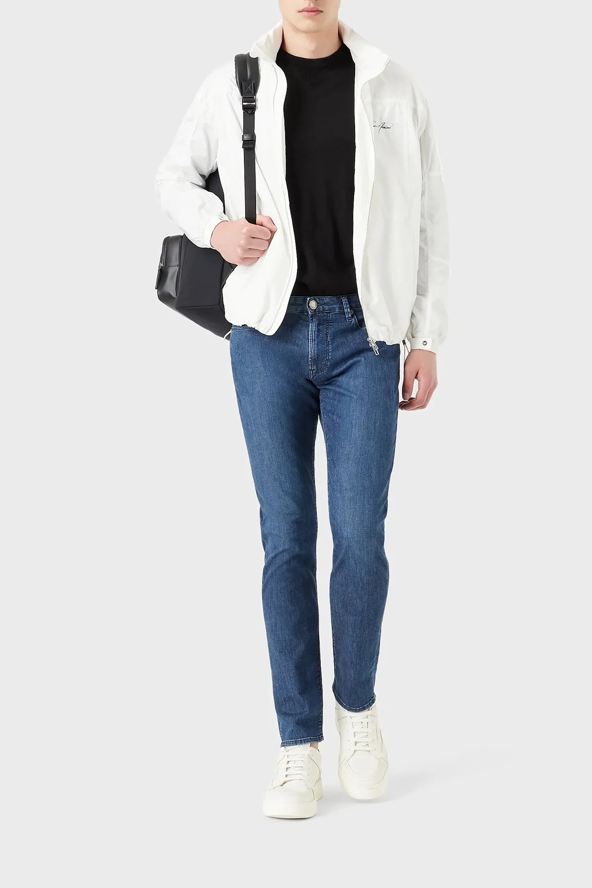 Emporio Armani J06 Pamuklu Düşük Bel Regular Fit Düz Paça Jeans Erkek Kot Pantolon 8N1J06 1D85Z 0943 MAVİ - 3