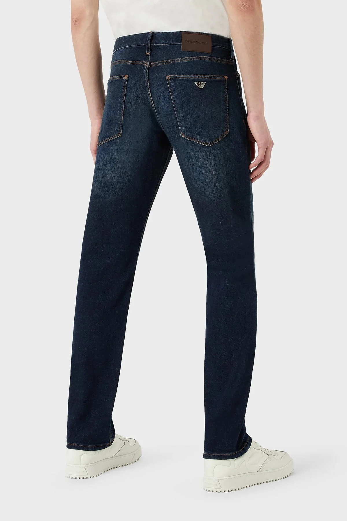 Emporio Armani J06 Pamuklu Düşük Bel Slim Fit Dar Paça Jeans Erkek Kot Pantolon 3R1J06 1D0AZ 0941 LACİVERT - 2