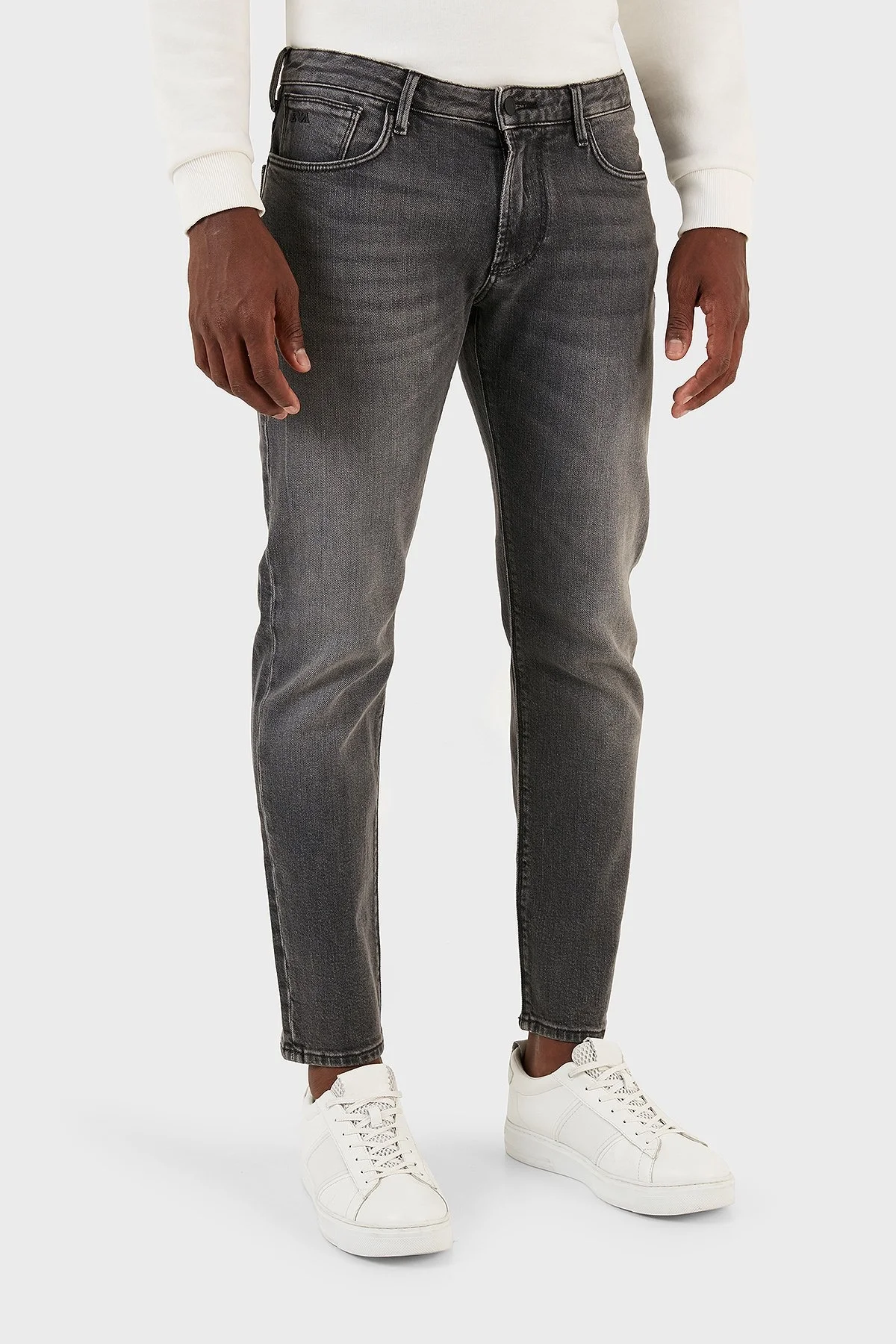 Emporio Armani J06 Pamuklu Düşük Bel Slim Fit Dar Paça Jeans Erkek Kot Pantolon 6R1J06 1D05Z 0006 SİYAH - 4