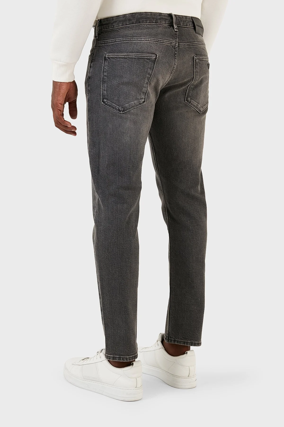 Emporio Armani J06 Pamuklu Düşük Bel Slim Fit Dar Paça Jeans Erkek Kot Pantolon 6R1J06 1D05Z 0006 SİYAH - 6