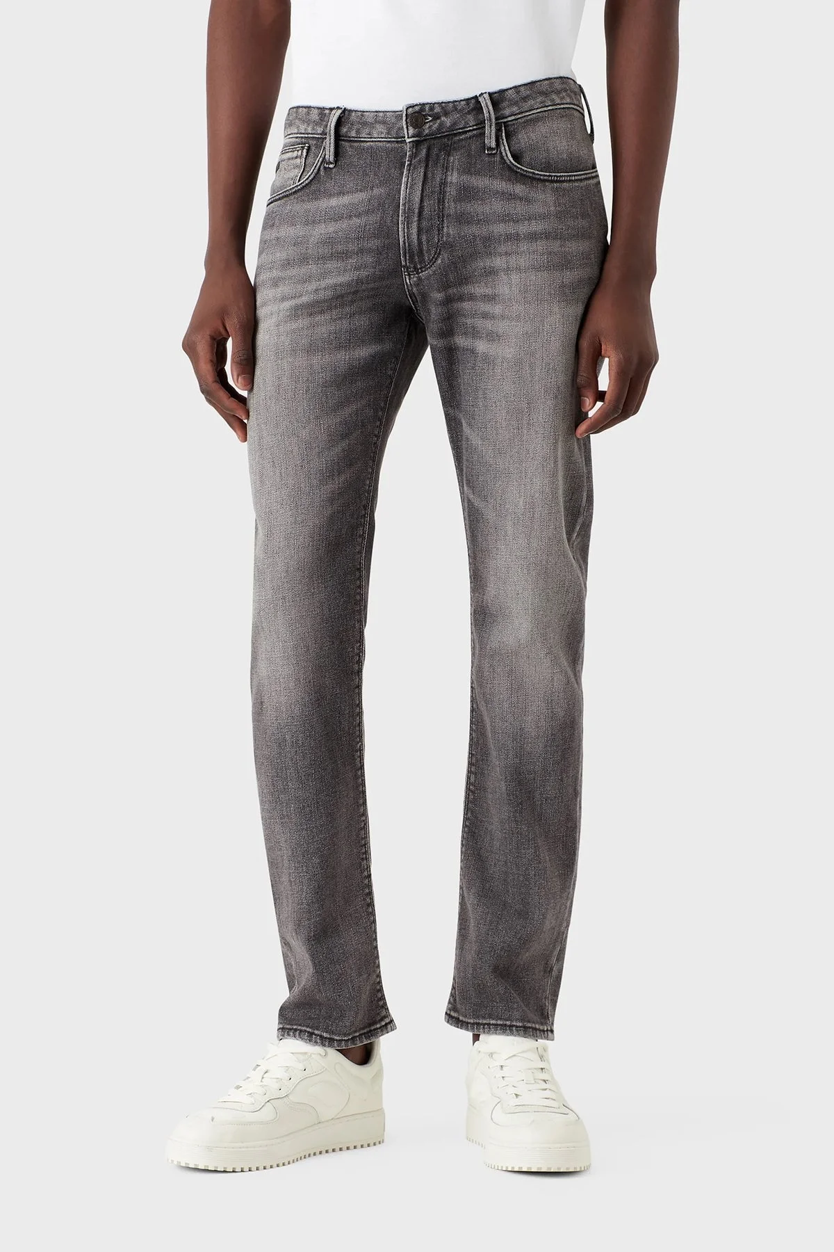 Emporio Armani J06 Pamuklu Düşük Bel Slim Fit Jeans Erkek Kot Pantolon 3R1J06 1D0CZ 0006 GRİ - 1