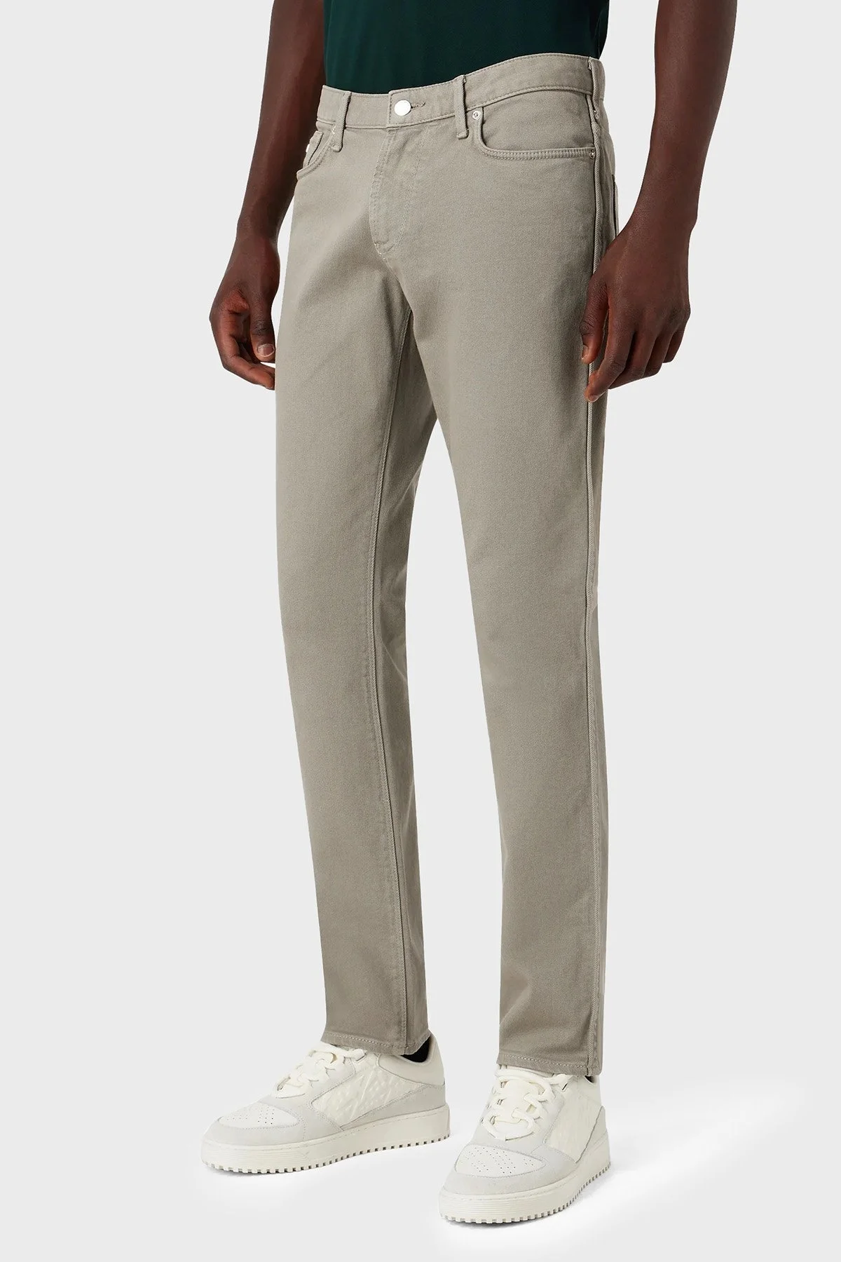 Emporio Armani J06 Pamuklu Düşük Bel Slim Fit Jeans Erkek Kot Pantolon 6R1J06 1N03Z 0643 GRİ - 1