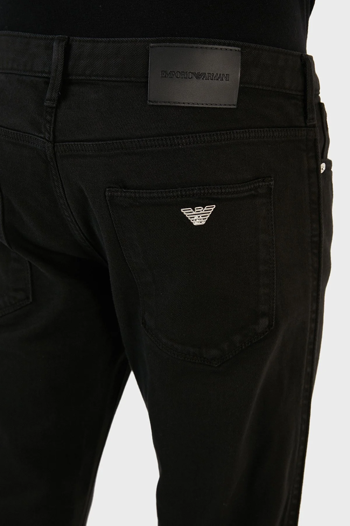 Emporio Armani J06 Pamuklu Düşük Bel Slim Fit Jeans Erkek Kot Pantolon 6R1J06 1N03Z 0999 SİYAH - 7