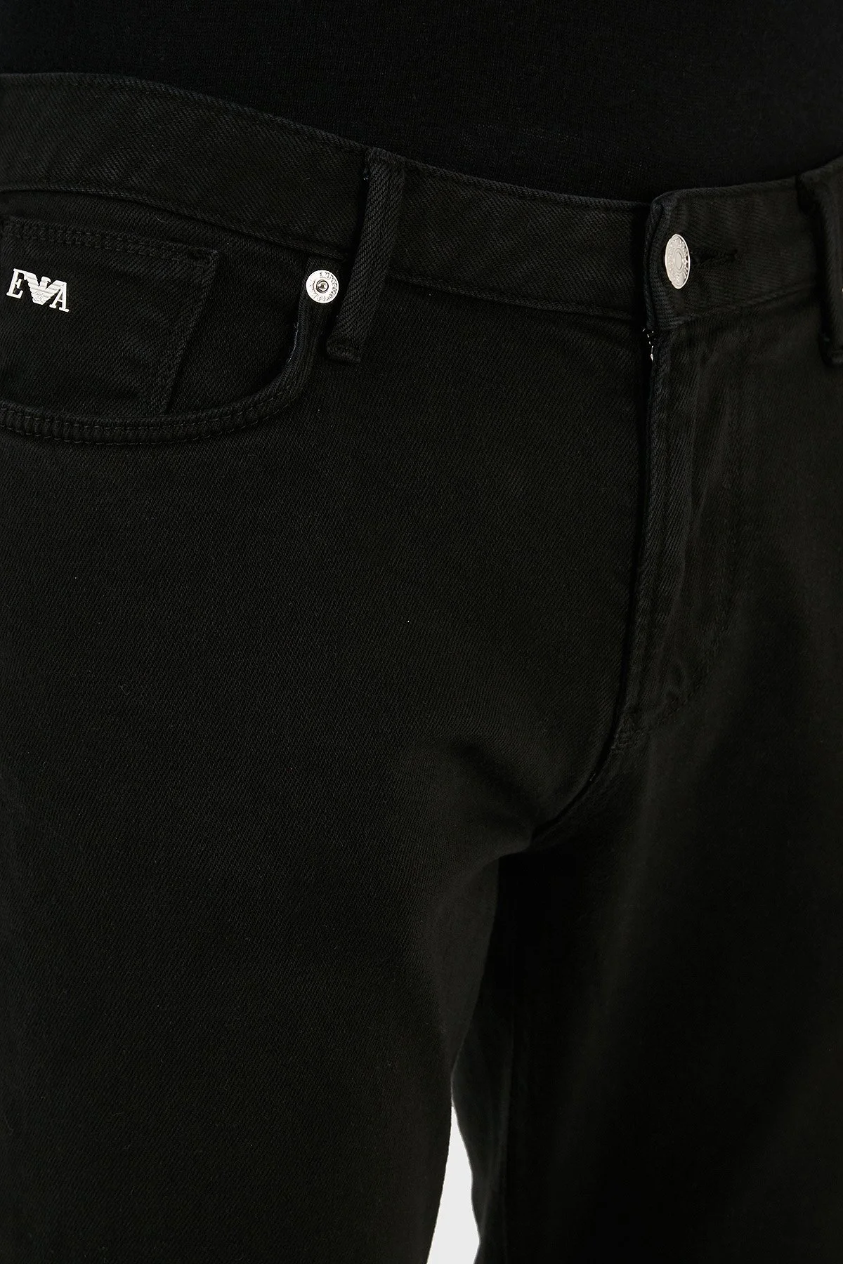 Emporio Armani J06 Pamuklu Düşük Bel Slim Fit Jeans Erkek Kot Pantolon 6R1J06 1N03Z 0999 SİYAH - 8