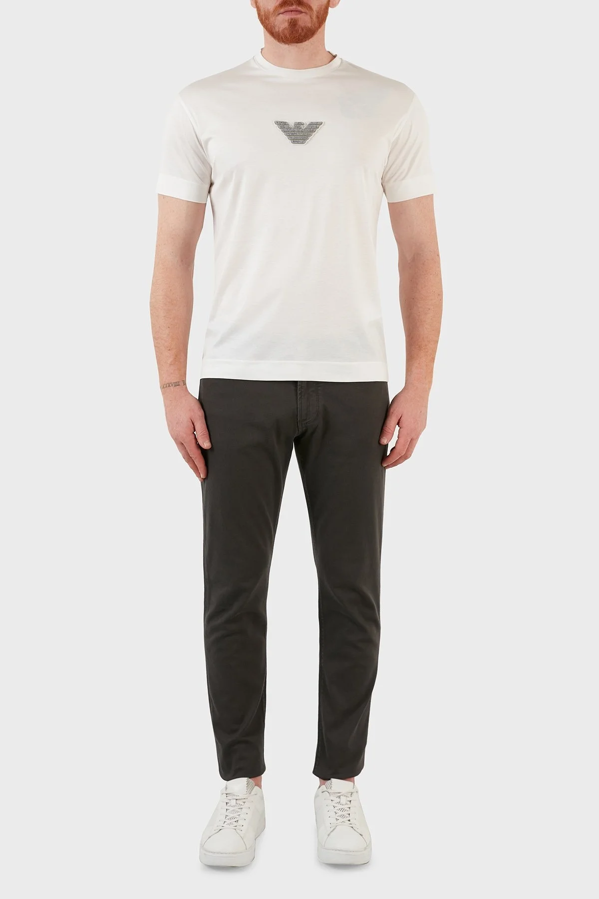 Emporio Armani J06 Pamuklu Normal Bel Slim Fit Dar Paça Jeans Erkek Kot Pantolon 3L1J06 1N4RZ 0558 HAKİ - 2