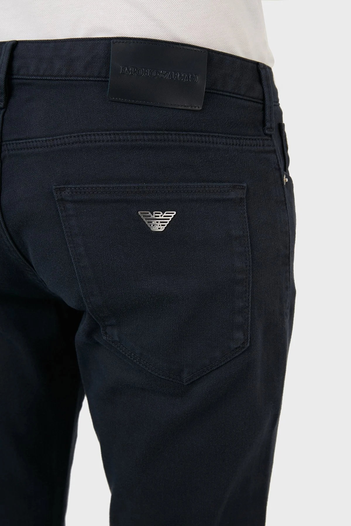 Emporio Armani J06 Pamuklu Normal Bel Slim Fit Dar Paça Jeans Erkek Kot Pantolon 3L1J06 1N4RZ 0920 LACİVERT - 7