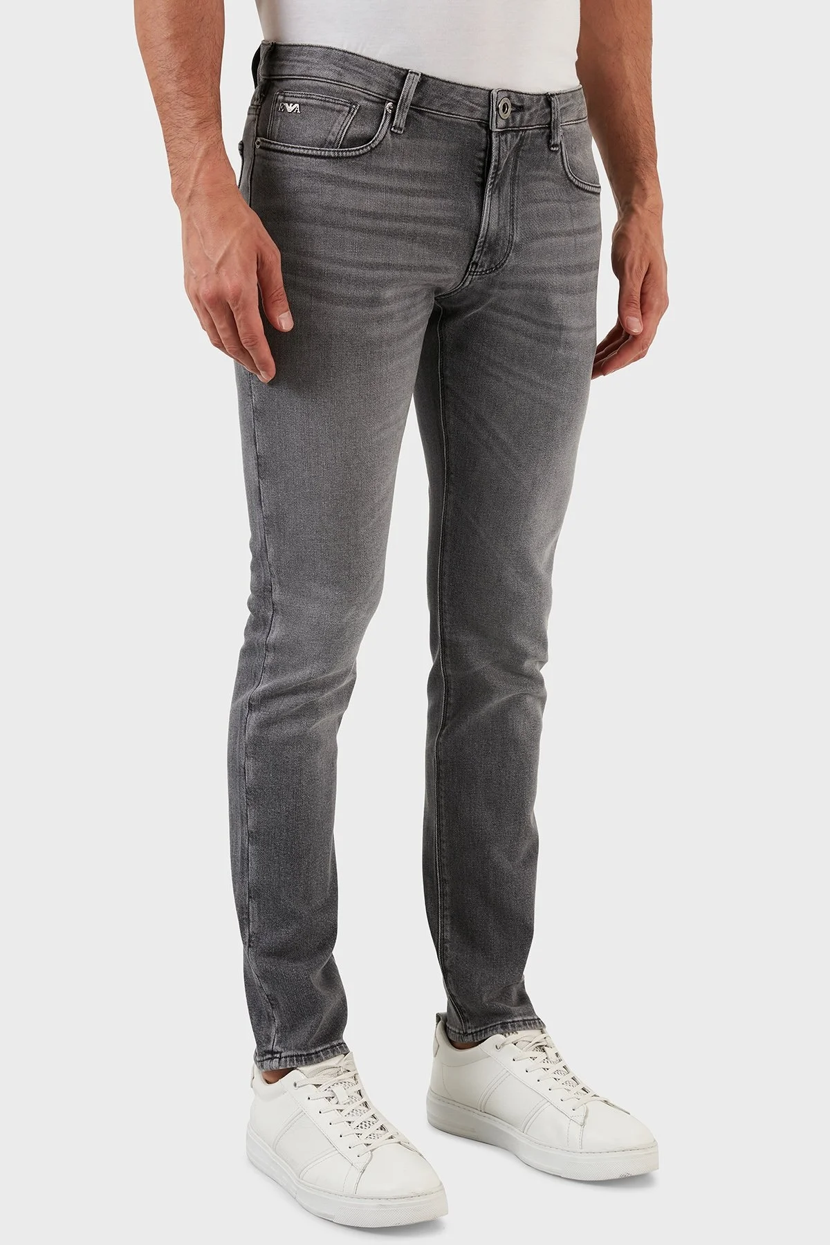 Emporio Armani J06 Pamuklu Normal Bel Slim Fit Jeans Erkek Kot Pantolon 6L1J06 1DS3Z 0006 GRİ - 4