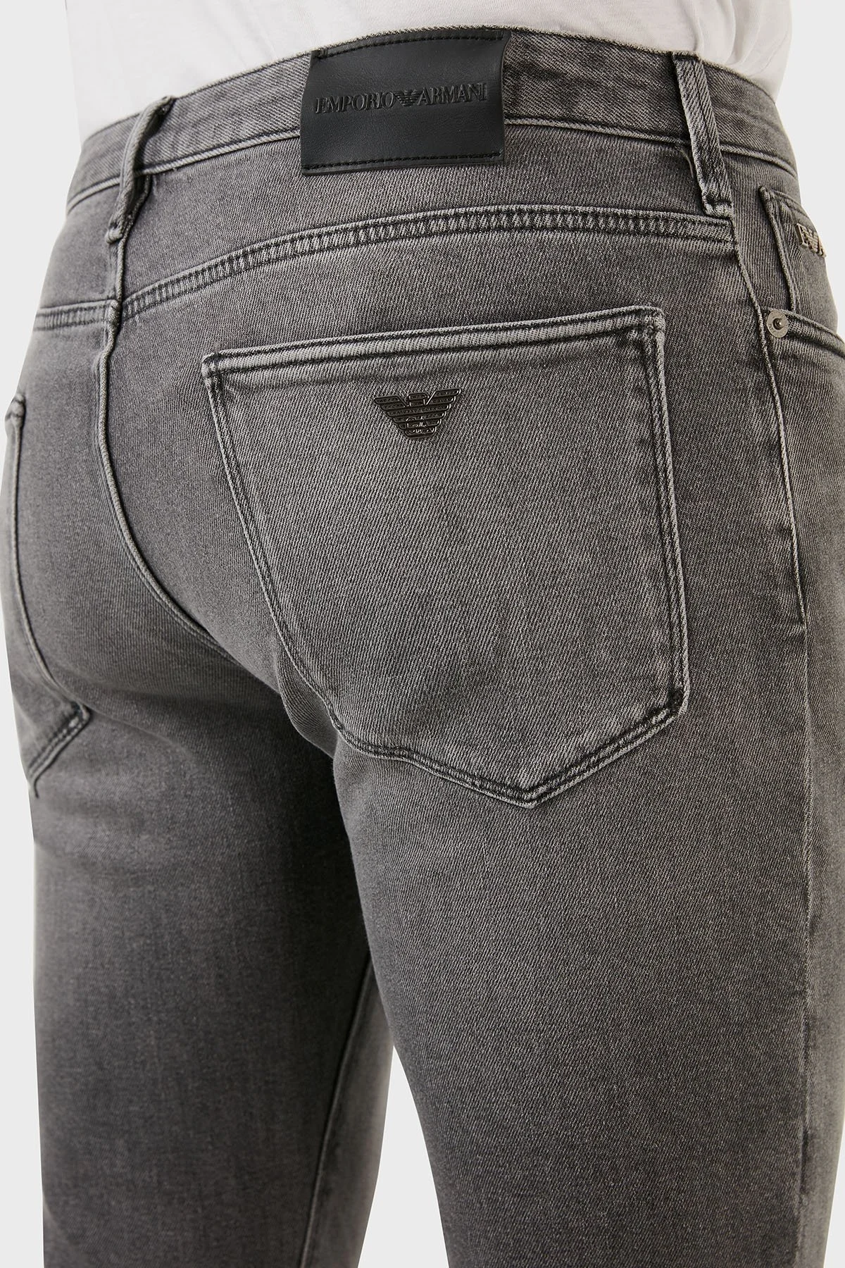 Emporio Armani J06 Pamuklu Normal Bel Slim Fit Jeans Erkek Kot Pantolon 6L1J06 1DS3Z 0006 GRİ - 7