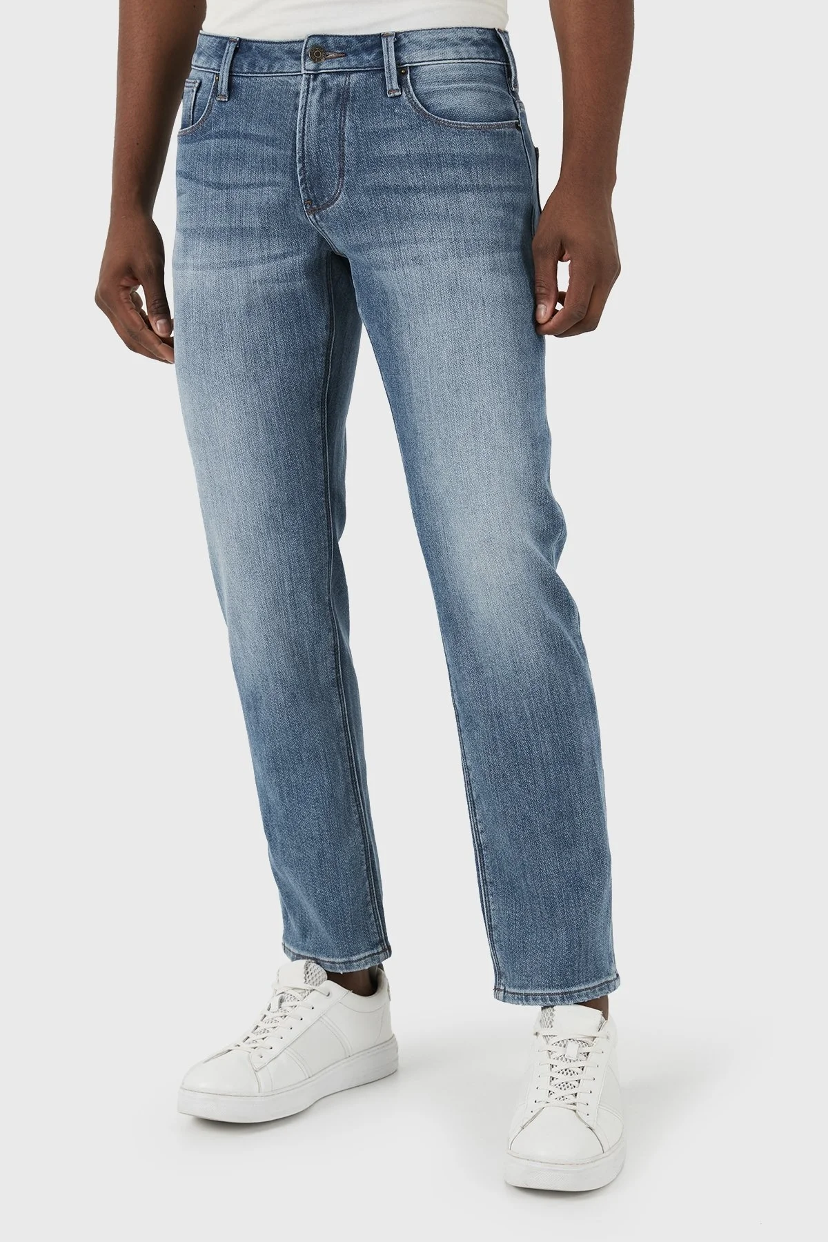Emporio Armani J06 Slim Fit Düşük Bel Düz Paça Jeans Erkek Kot Pantolon 3D1J06 1DRPZ 0943 MAVİ - 2