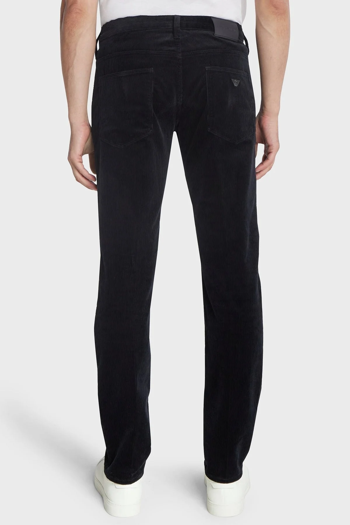 Emporio Armani J06 Slim Fit Düz Paça Kadife Erkek Pantolon 6R1J06 1NHKZ 0999 SİYAH - 4