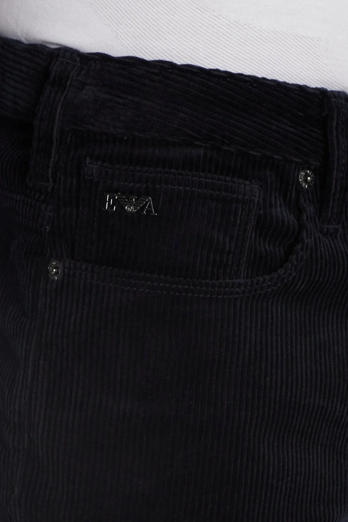 Emporio Armani J06 Slim Fit Düz Paça Kadife Erkek Pantolon 6R1J06 1NHKZ 0999 SİYAH - 6