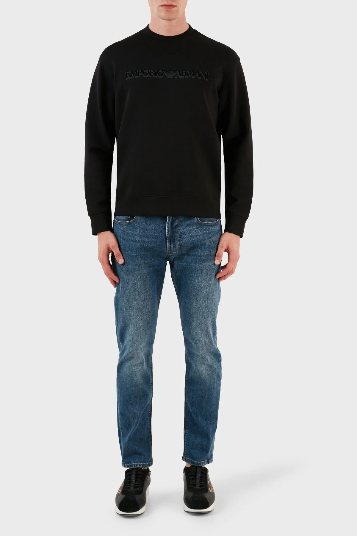 Emporio Armani J06 Slim Fit Vintage Comfort Jeans Erkek Kot Pantolon 6R1J06 1DRHZ 0942 LACİVERT - 1