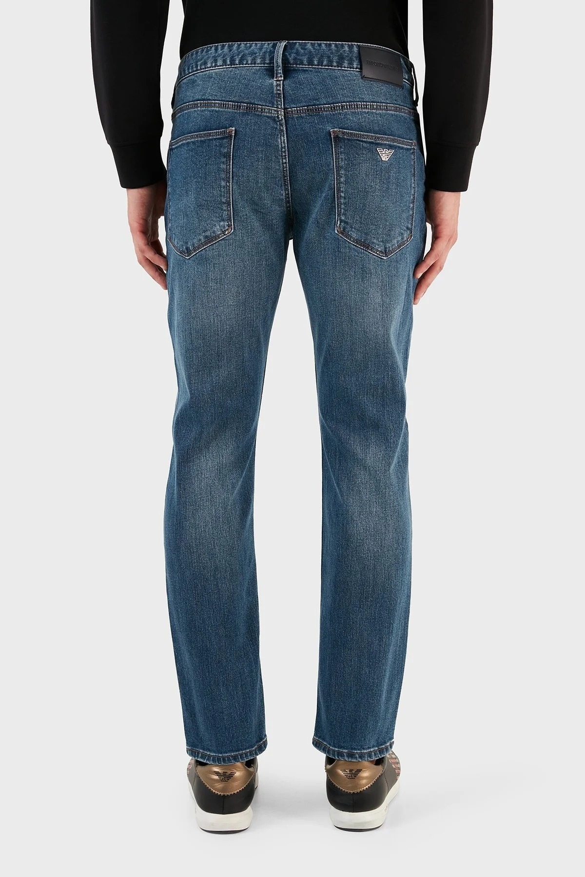 Emporio Armani J06 Slim Fit Vintage Comfort Jeans Erkek Kot Pantolon 6R1J06 1DRHZ 0942 LACİVERT - 3