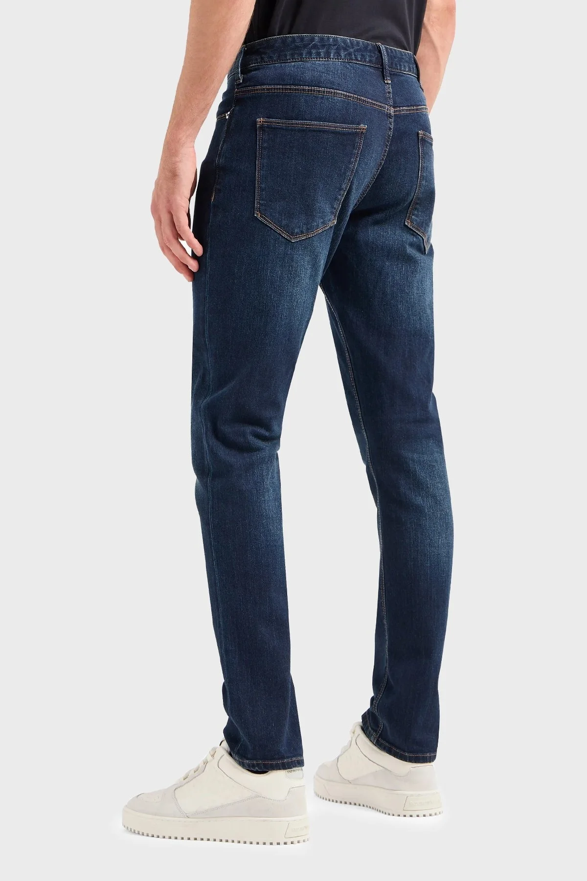 Emporio Armani J06 Slim Fit Vintage Effect Comfort Jeans Erkek Kot Pantolon 6R1J06 1DRHZ 0941 LACİVERT - 3